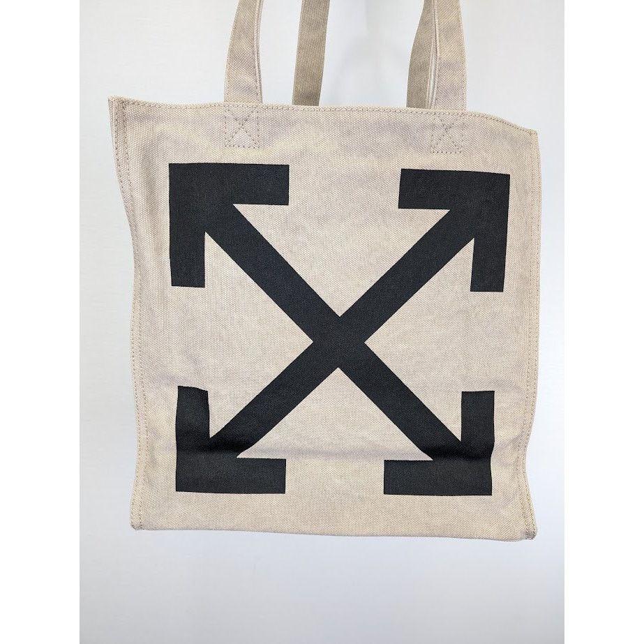 Off-White o1rshd1 Q:2 / Size: OS / Quote Shopper 40 Bag in Beige Black Size ONE SIZE - 4 Thumbnail
