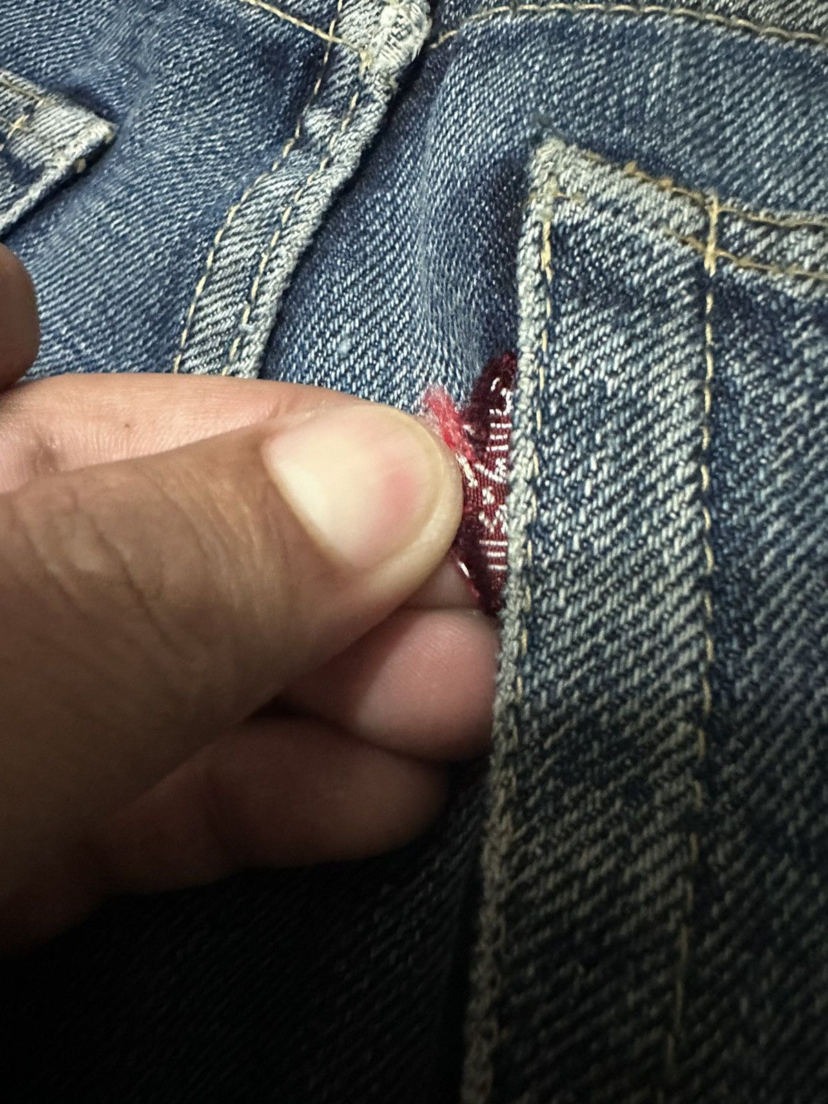 Evisu 🇯🇵 Vintage Denime Baggy Selvedge Distressed Pants Size US 32 / EU 48 - 8 Thumbnail