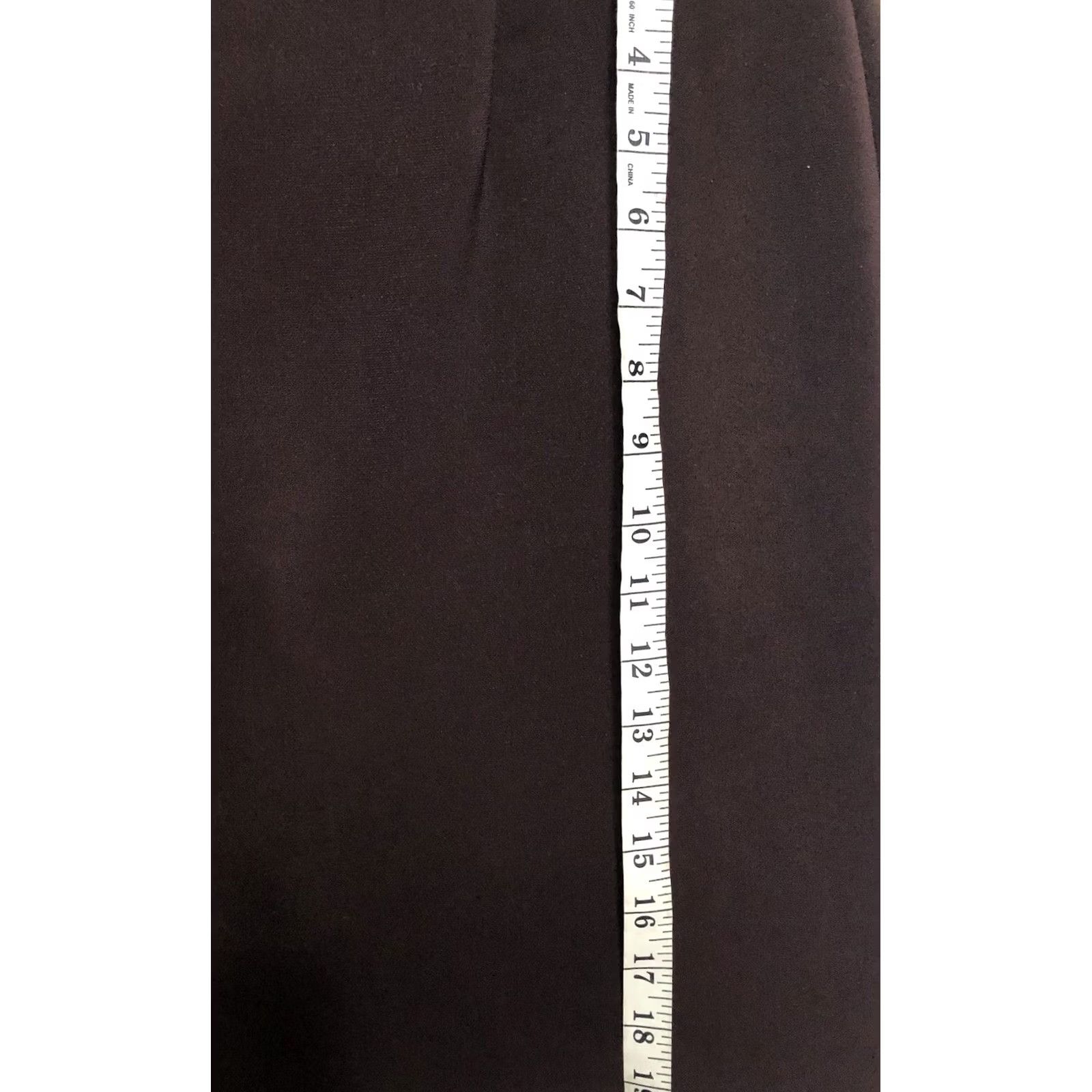 Vintage Briggs Straight Skirt 12 Brown 30"W Above Knee career preppy office Size 34" / US 12 / IT 48 - 4 Thumbnail