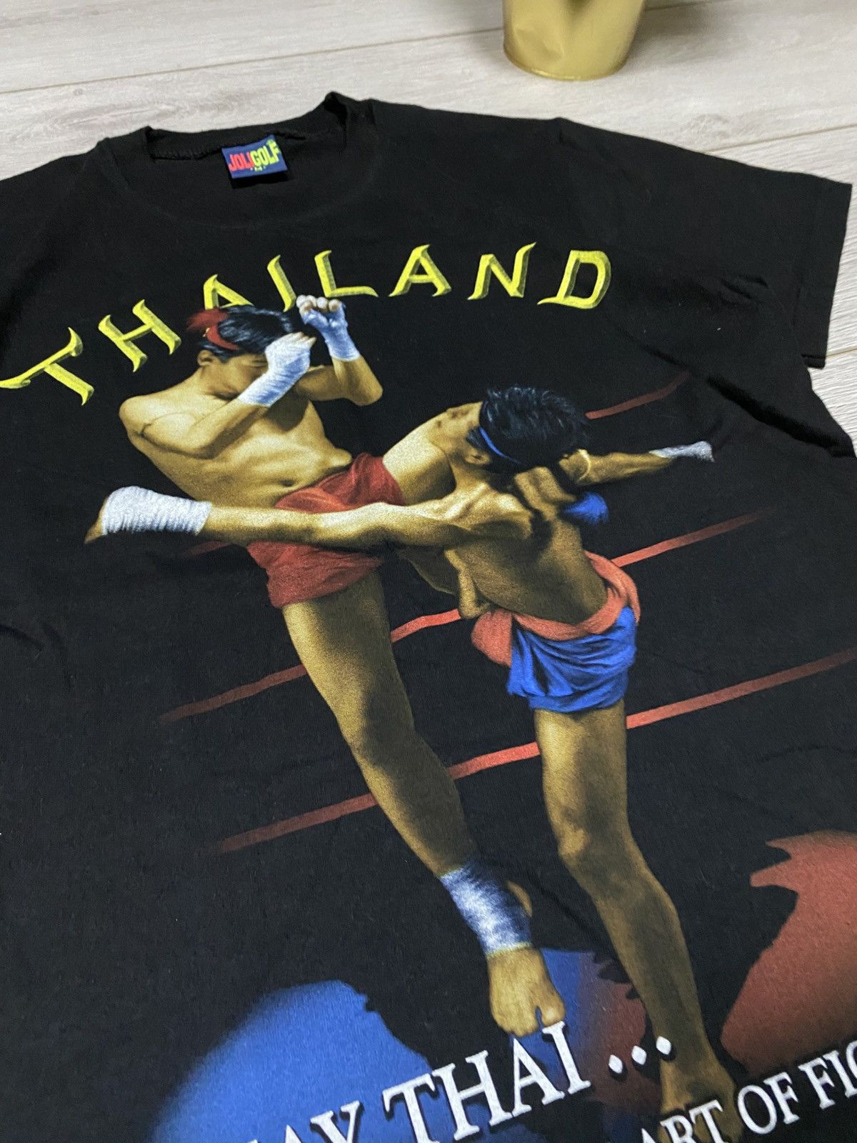 Vintage Vintage Thailand Muay Thai Boxing Graphic Tee Streetwear 90s Size US M / EU 48-50 / 2 - 5 Thumbnail
