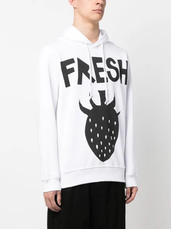 Comme des Garcons Comme des Garcons Fresh Logo White Drawsting Cotton Hoodie Size US L / EU 52-54 / 3 - 2 Thumbnail