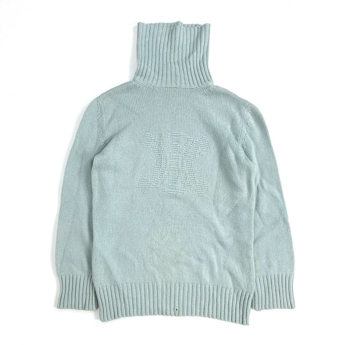 Celine Vtg Celine Cashmere Triomphe Jacquard Turtleneck Knitwear Size US M / EU 48-50 / 2 - 4 Thumbnail