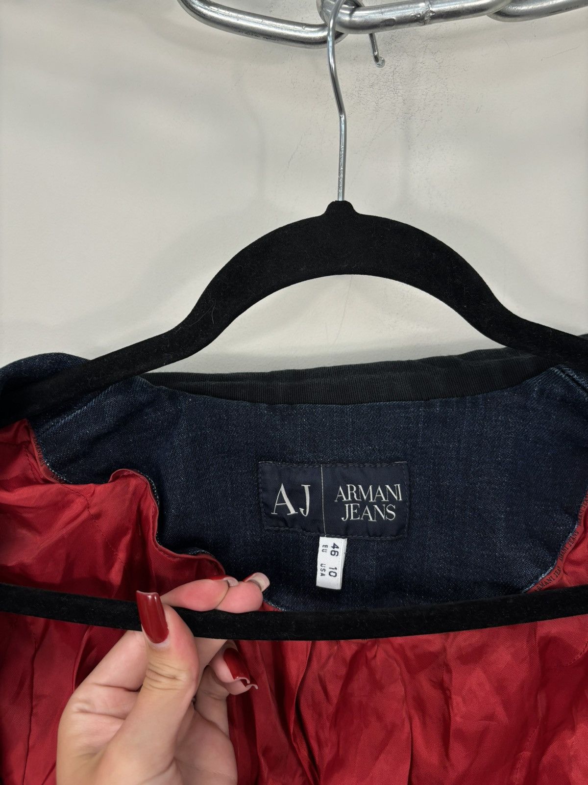 Armani Vintage Armani Jeans Indigo Women’s Archival Denim Jacket Size L / US 10 / IT 46 - 11 Thumbnail
