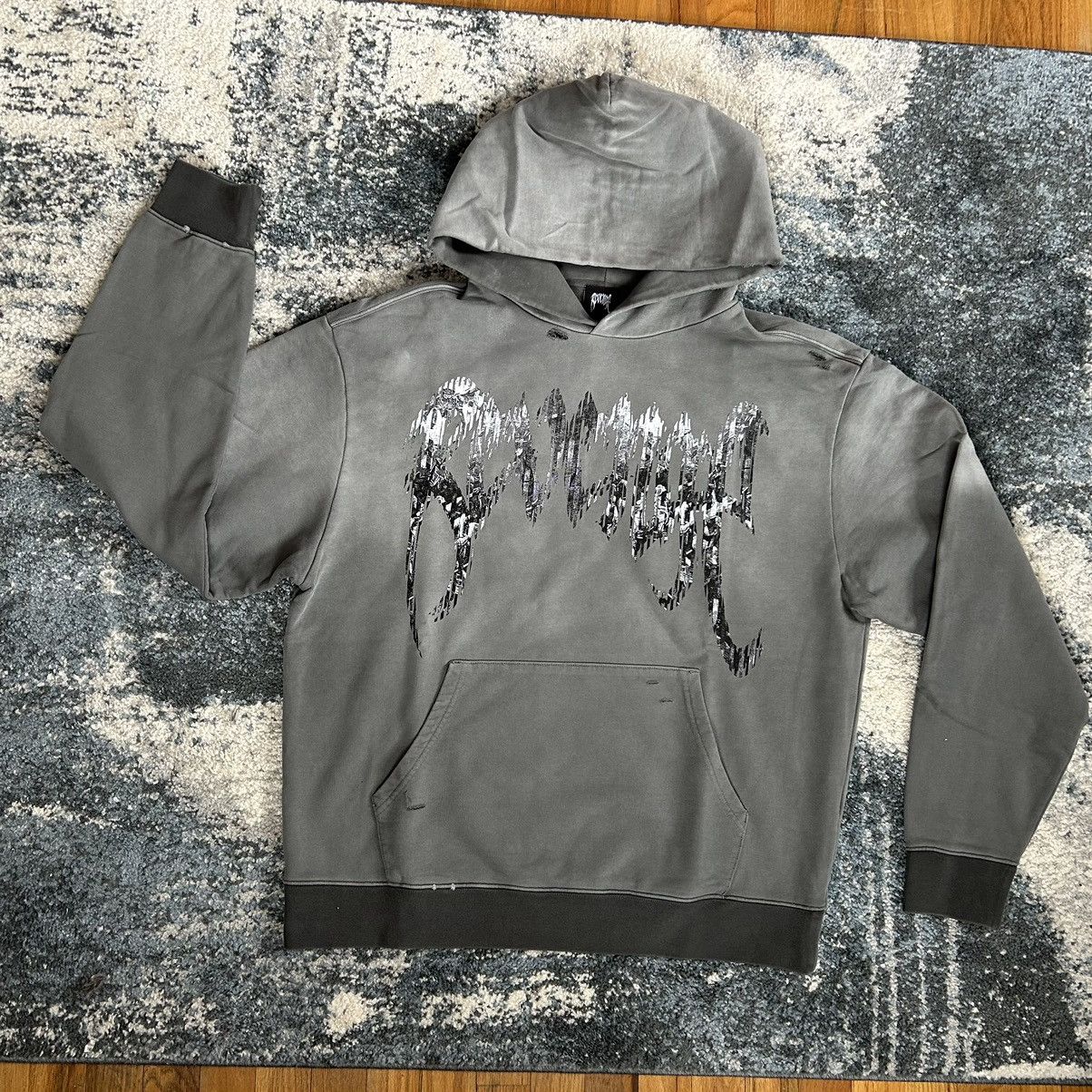 Revenge KOSUKE KAWAMURA DiSTRESSED GLiTCH LOGO HOODiE SWEATSHiRT Size US XL / EU 56 / 4 - 2 Thumbnail