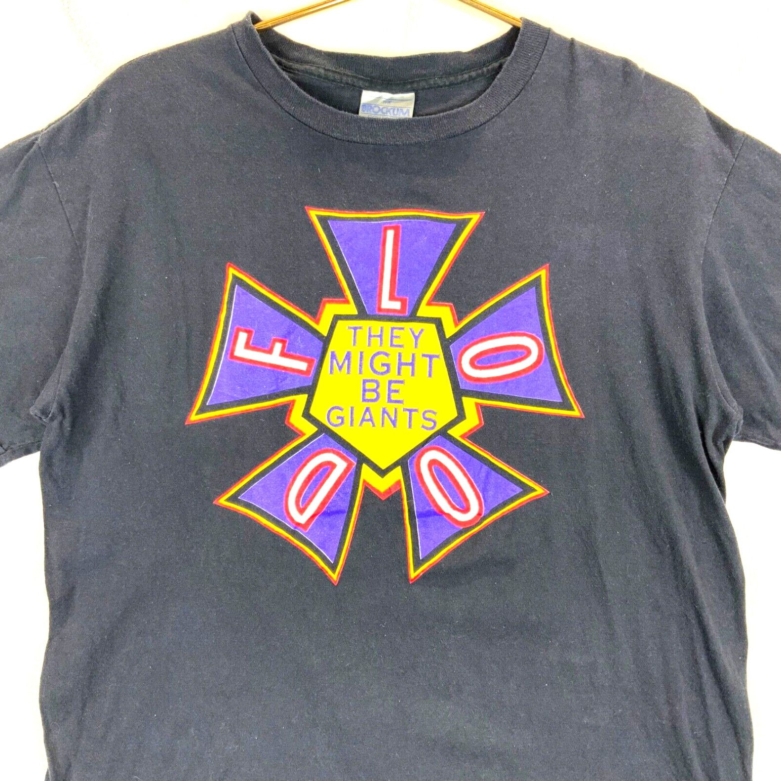 image of Vintage They Might Be Giants Brockum T-Shirt Size XL Black Single Stitch in White, Men's