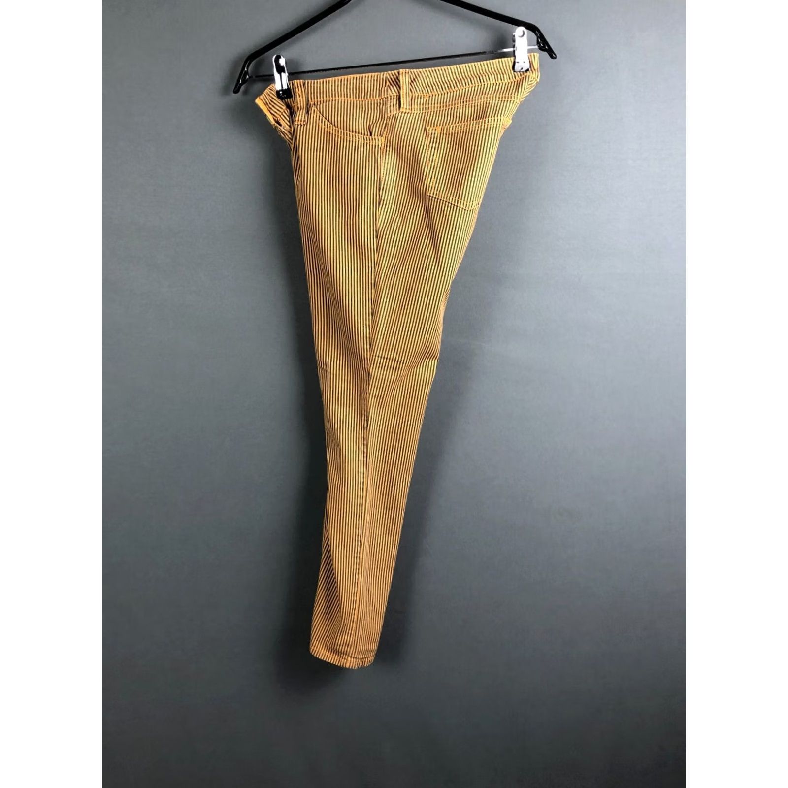 Vintage Etoile Isabel Marant Pants Cotton Women Size 2 Yellow Striped Pants Women Regular Cotton 26.4in Inseam Yellow Striped Etoile Isabel Marant Women Pants Size 26" / US 2 / IT 38 - 2 Thumbnail