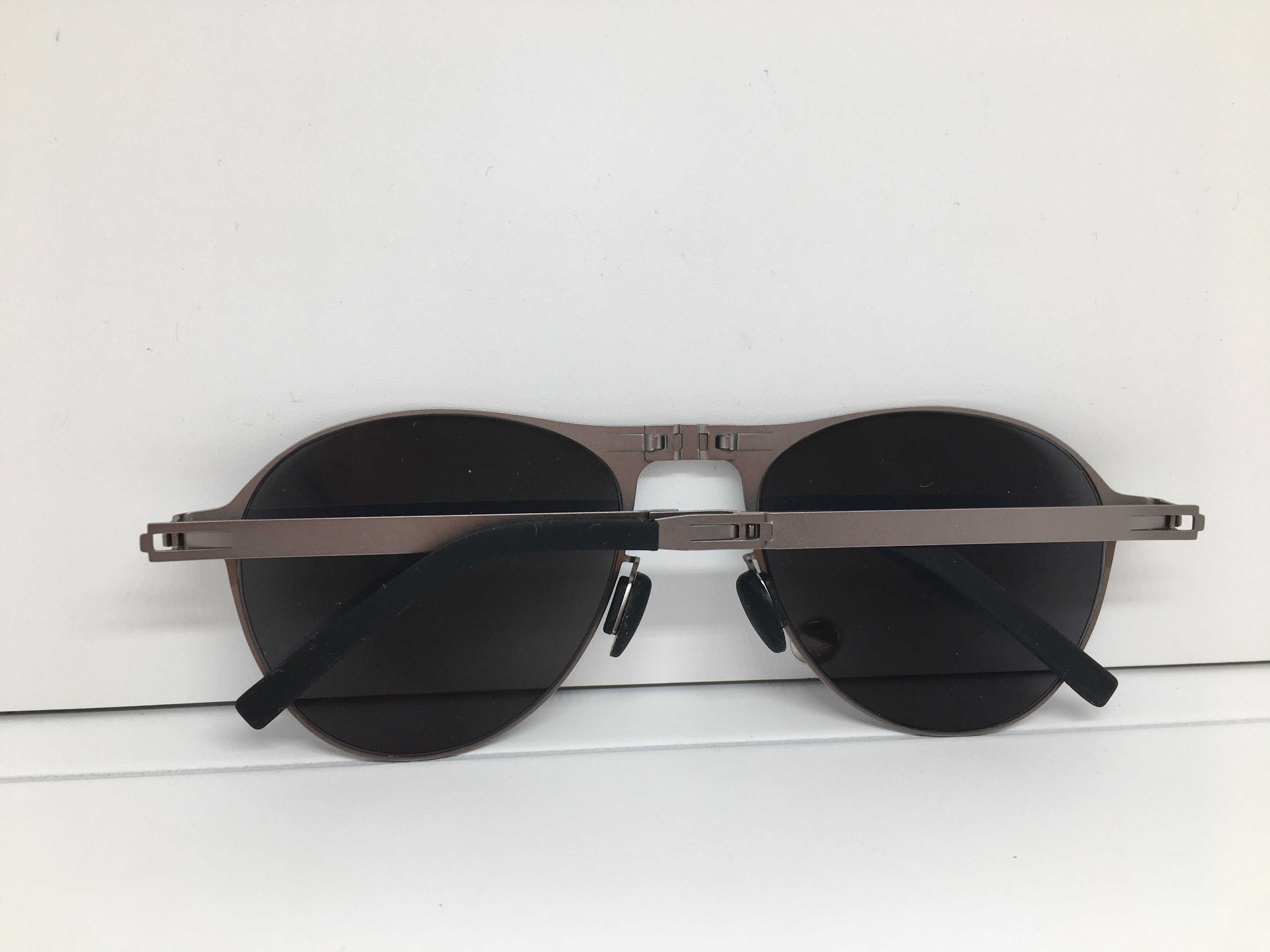 Other Grey Aviator Folding Sunglasses Frame Pilot Size ONE SIZE - 4 Thumbnail