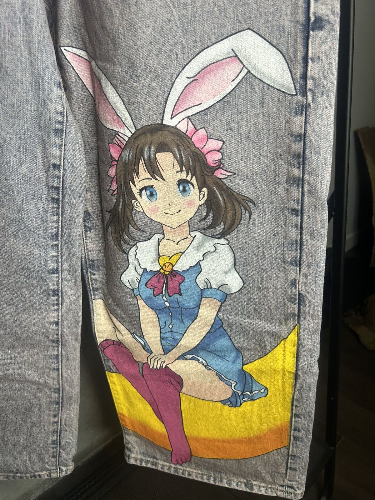 Doublet GRAIL ANIME HAND-PAINTING DENIM PANTS 1/228 Size US 34 / EU 50 - 4 Thumbnail