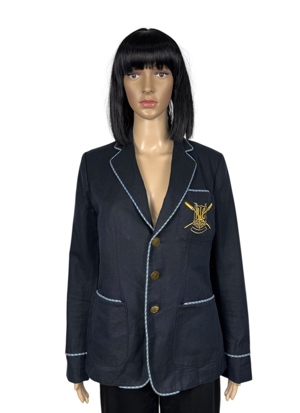 Ralph Lauren Ralph Lauren Linen-Cotton Club Blazer Embroidered Logo Size M / US 6-8 / IT 42-44 - 1 Thumbnail