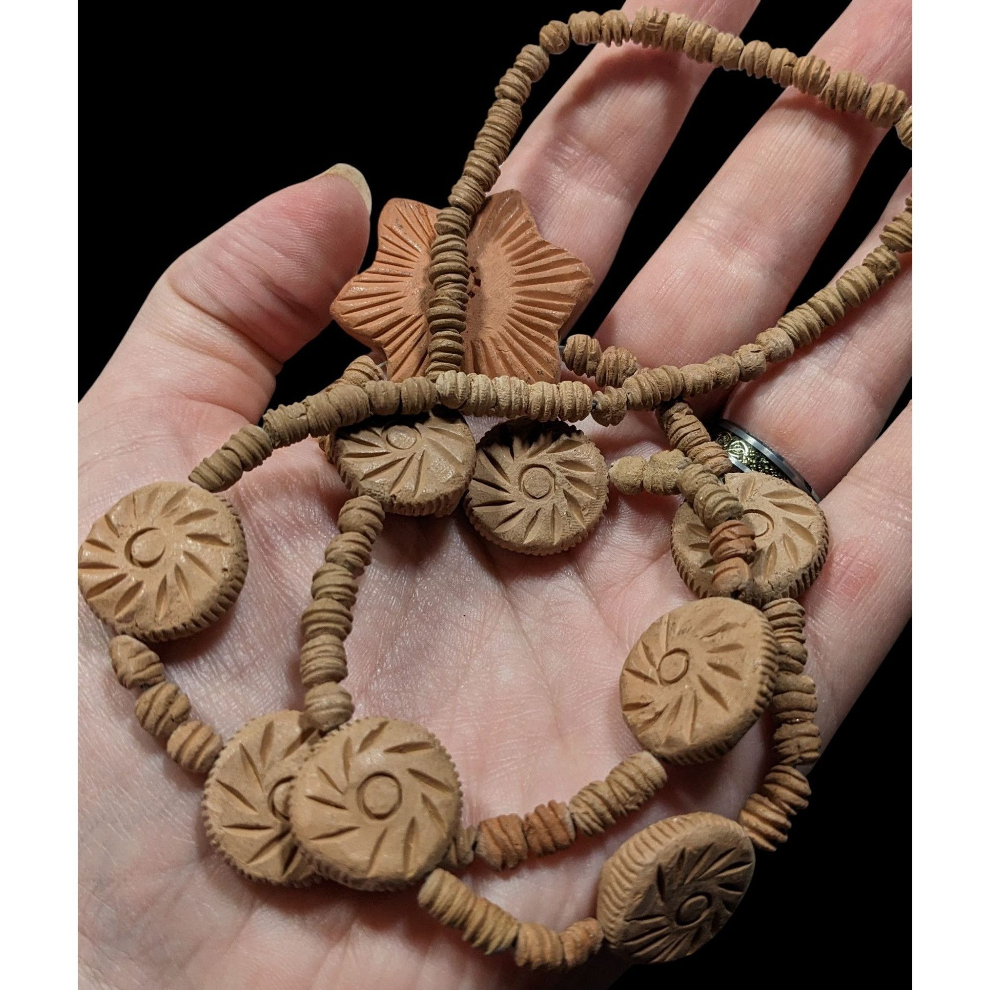 Other Vintage Handmade Star Pendant Clay Beaded Necklace Size ONE SIZE - 3 Thumbnail