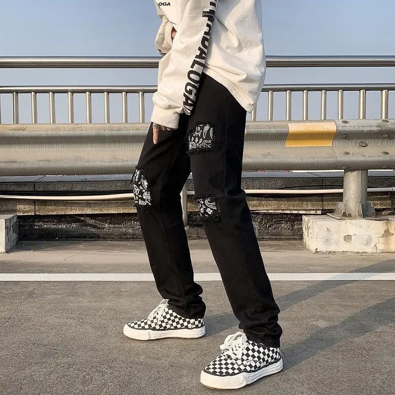 Japanese Brand Black ripped high street jeans Size US 32 / EU 48 - 5 Thumbnail