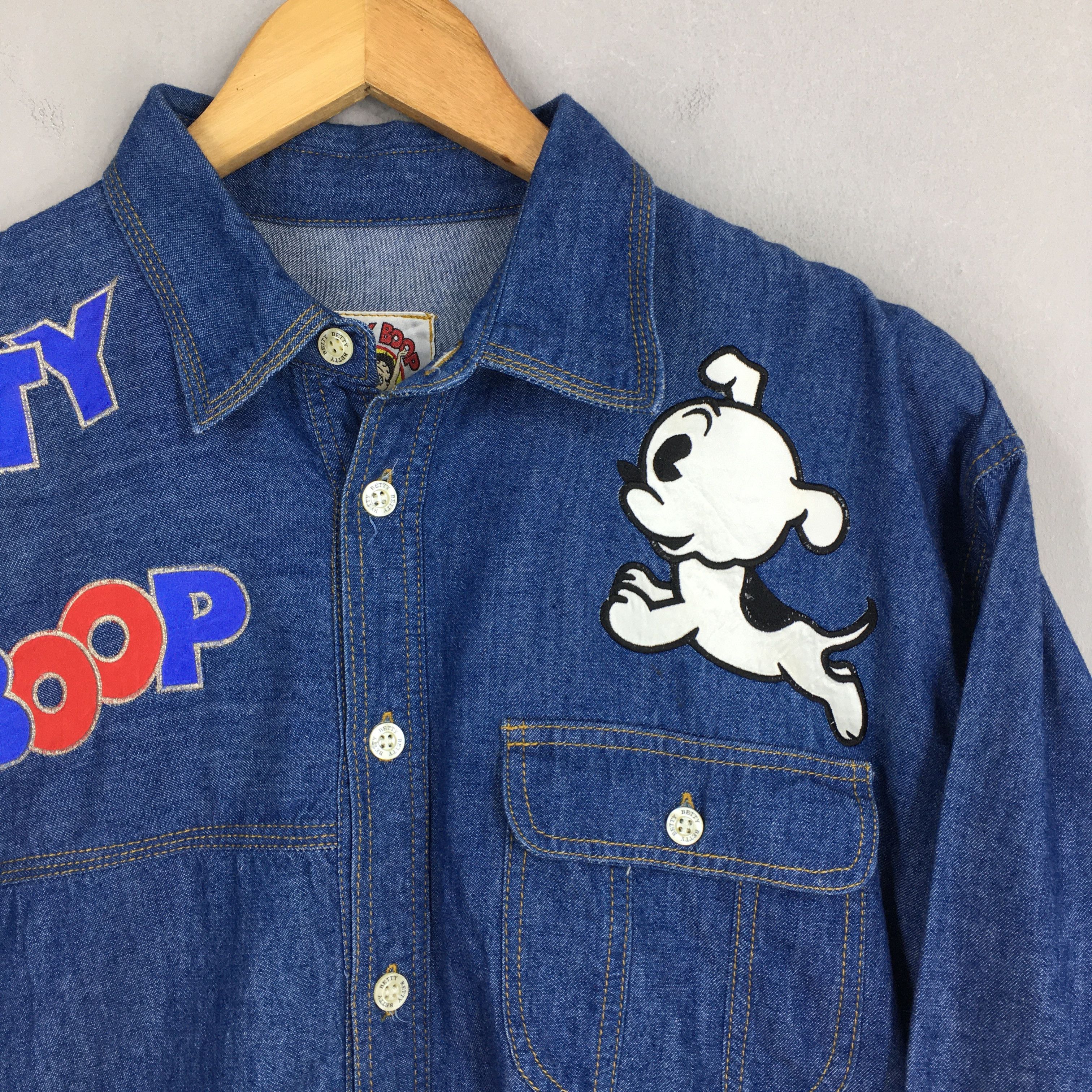 Disney × Vintage Vintage Betty Boop Denim Oxfords Shirt Medium Size US M / EU 48-50 / 2 - 3 Thumbnail