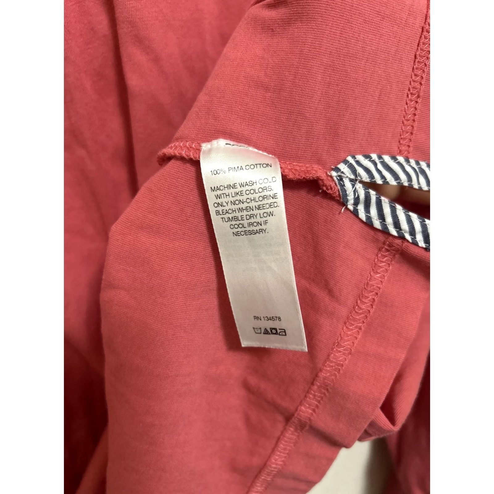 Vineyard Vines Vineyard Vines Shirt Mens M Pink Salmon 100% Cotton Long Sleeve Polo Regular Knit Whale Logo Buttoned Collar Size US M / EU 48-50 / 2 - 6 Thumbnail