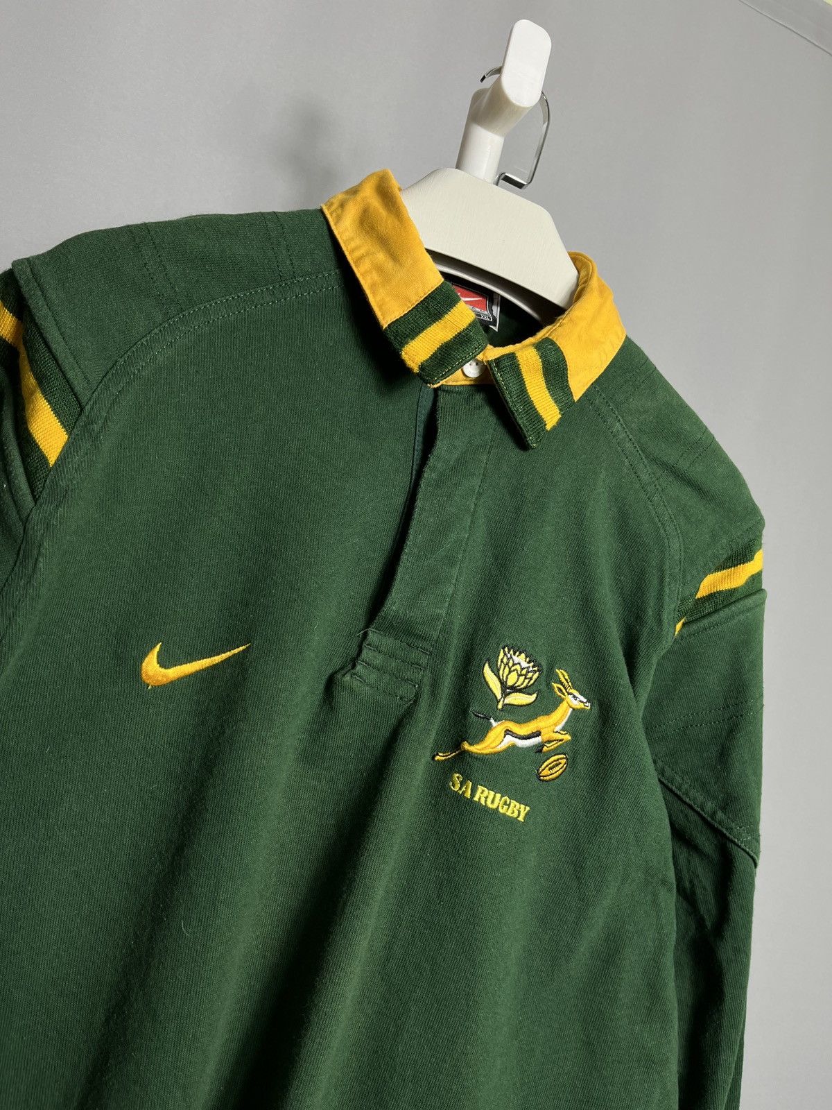 Vintage Nike South Africa Rugby Shirt Green 1997 1998 long sleeve Size US XXL / EU 58 / 5 - 2 Thumbnail