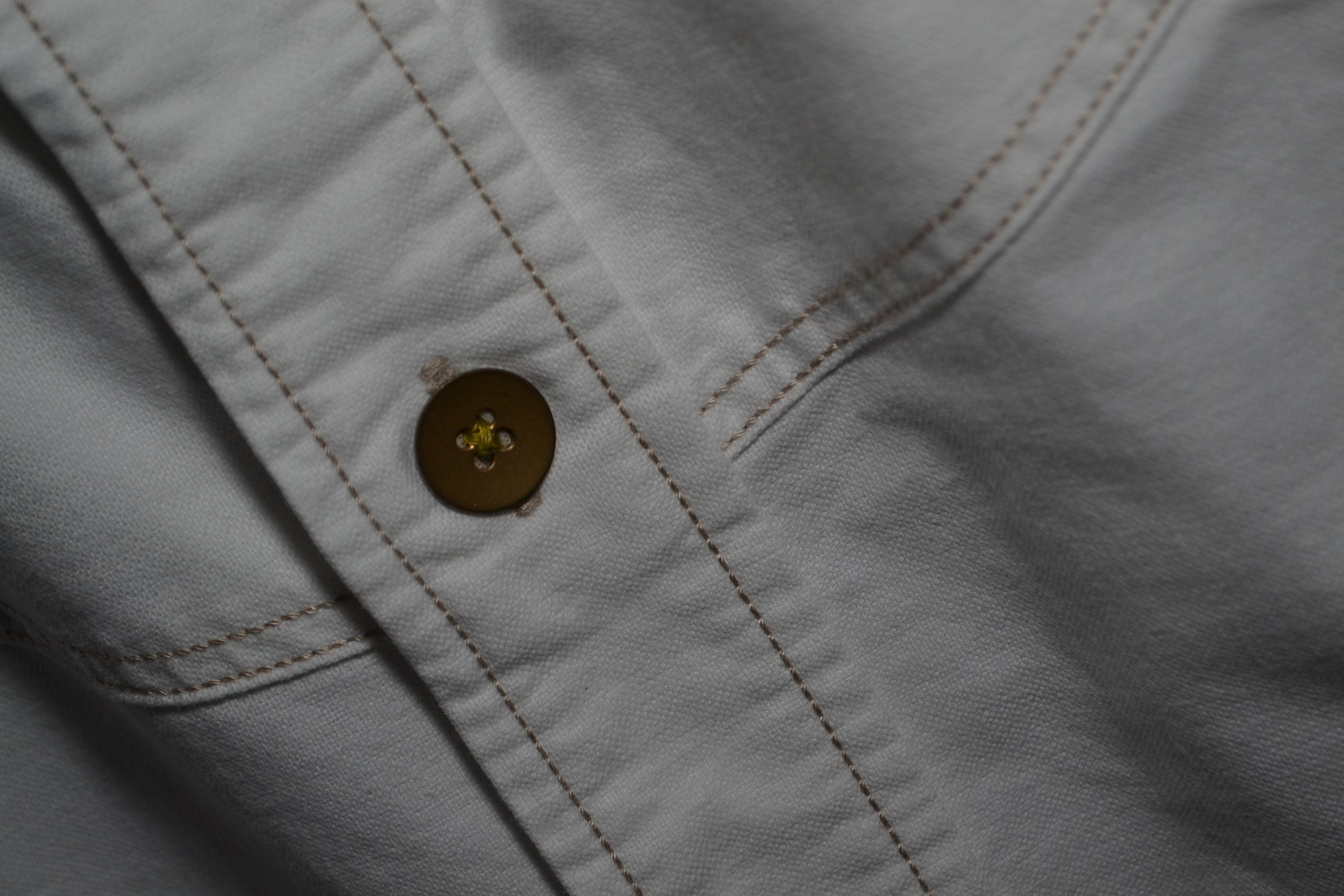 Paul Smith Paul Smith Red Ear Japan Workwear M White Thick Cotton Shirt Size US M / EU 48-50 / 2 - 4 Thumbnail