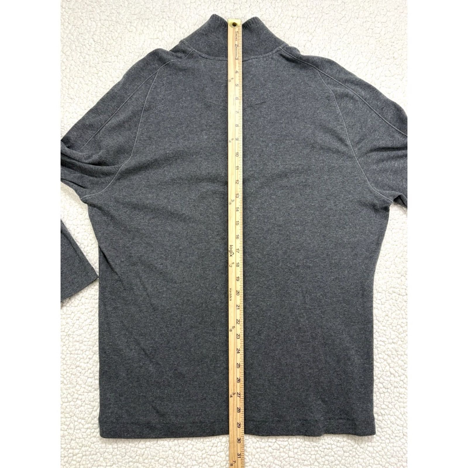 Robert Graham ROBERT GRAHAM Sweater Mens L Grey 1/4 Zip Long Sleeve Quarter Classic Fit Size US L / EU 52-54 / 3 - 5 Thumbnail
