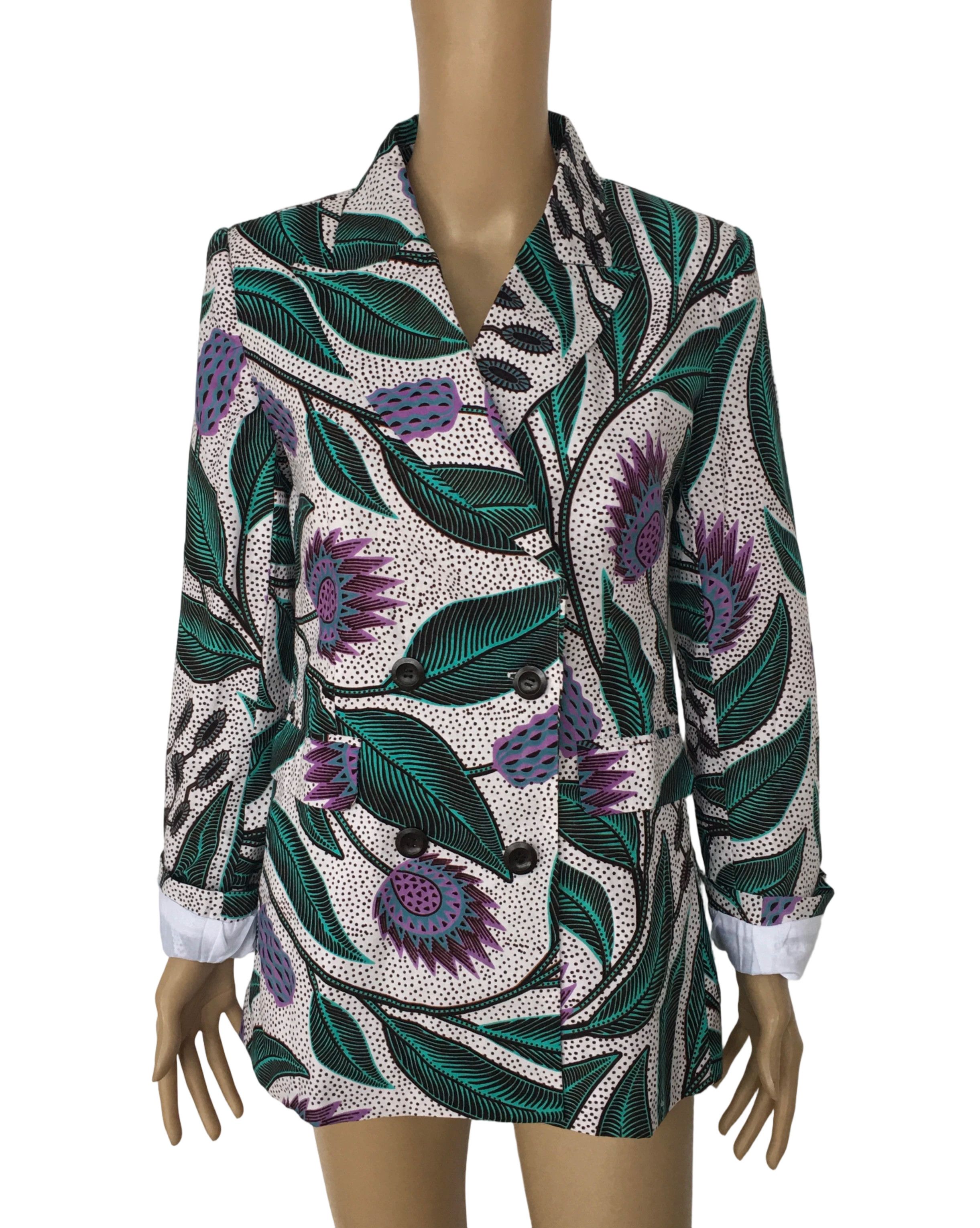 Other Cotton Jacket Women Suit African Ankara Print Size XXL / US 16-18 / IT 52-54 - 1 Thumbnail