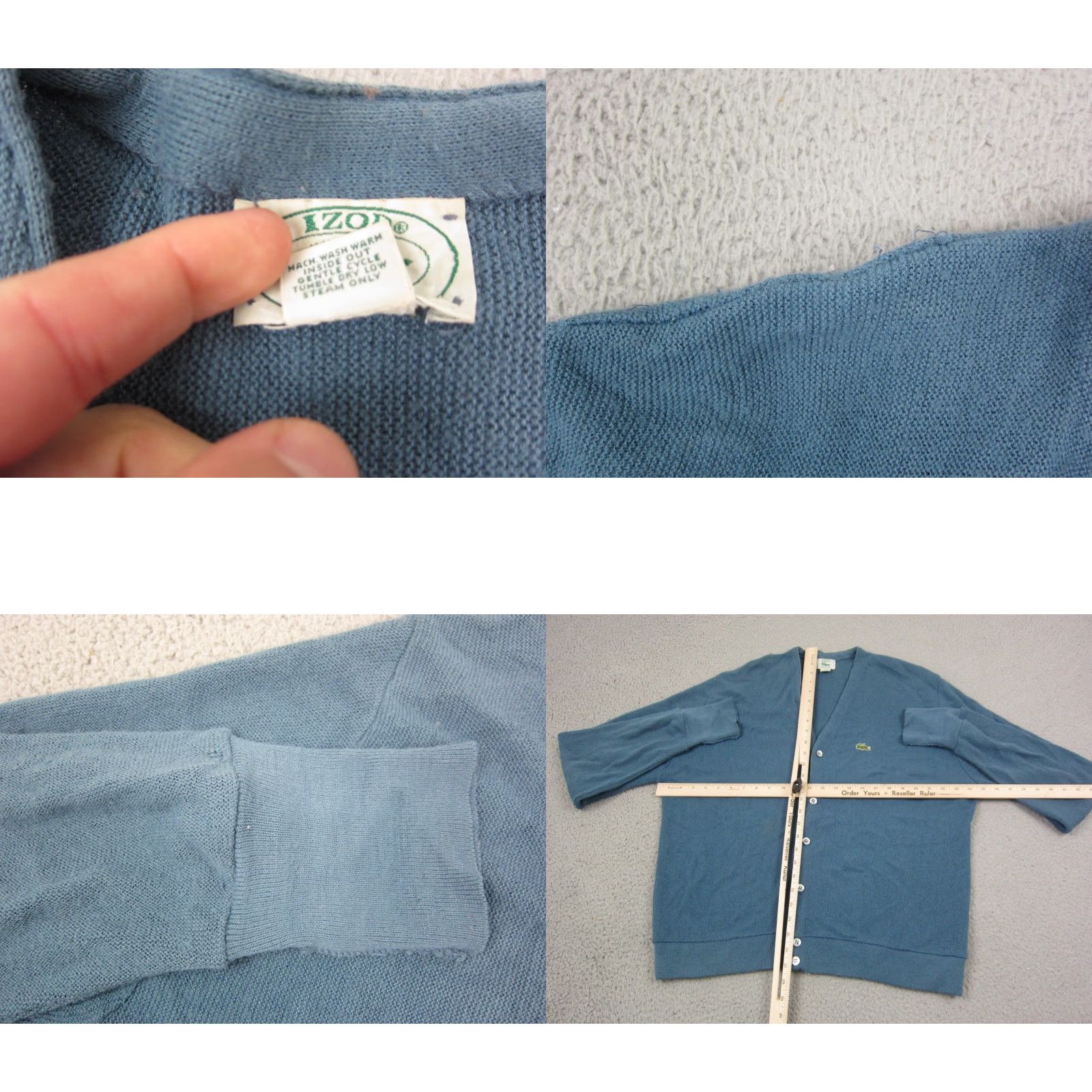 Lacoste VINTAGE Lacoste Cardigan Mens XL Blue Sweater 80s IZOD Made in USA Lacoste Cardigan XL Mens Blue 80s Vintage Cardigan Size US XL / EU 56 / 4 - 8 Thumbnail
