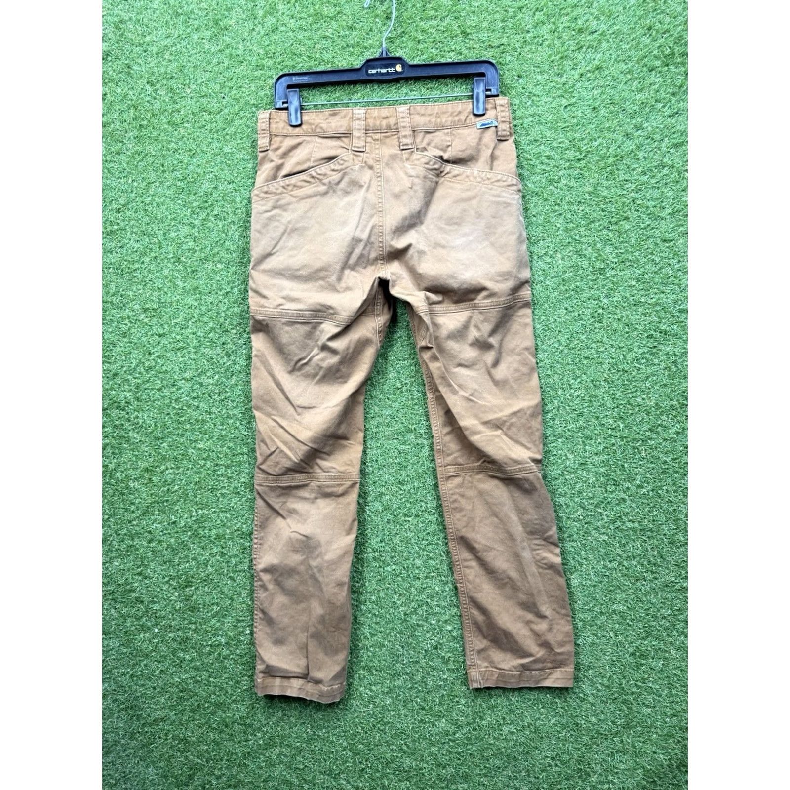 Vintage Edgevale Yonder Pants Mens 30x30 Khaki Slim Straight Work Duck Cotton Canvas USA Pants Size US 30 / EU 46 - 2 Thumbnail