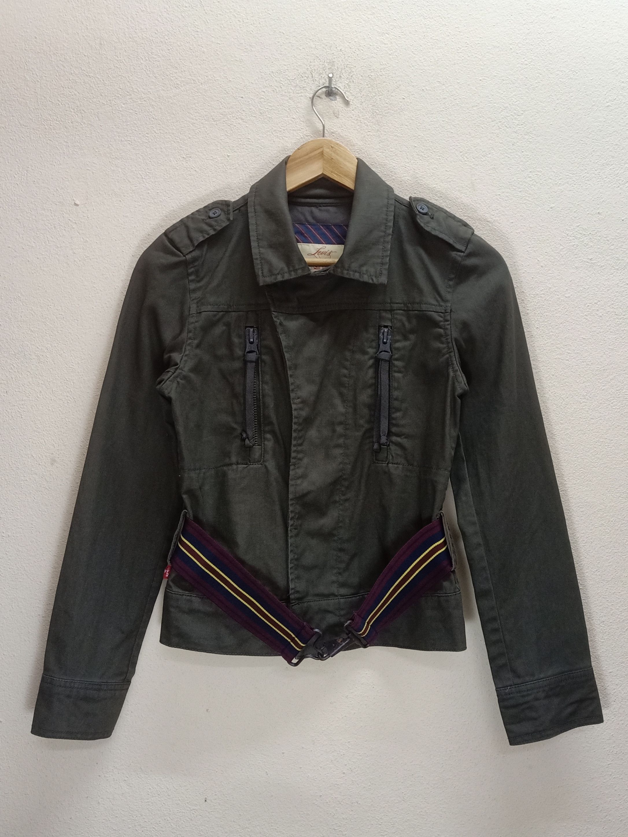 Levi's LEVI'S Positively Superior Green Military S Crop Jacket Size S / US 4 / IT 40 - 2 Thumbnail