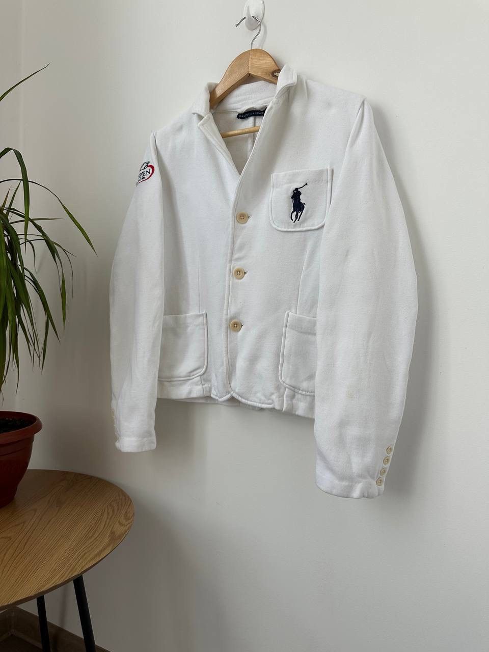 Polo Ralph Lauren × Vintage Vintage Polo Ralph Lauren US Open 2006 White Cardigan Size US L / EU 52-54 / 3 - 11 Thumbnail