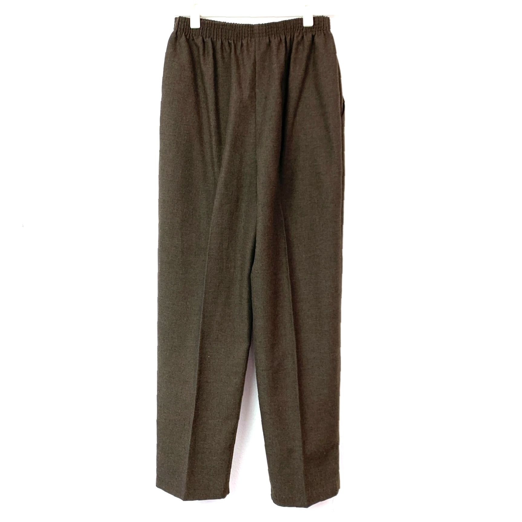 Vintage VINTAGE Briggs Brown Polyester Trousers Pants Womens 8 Inseam 27 Elastic Waist 1980s Size 30" / US 8 / IT 44 - 3 Thumbnail