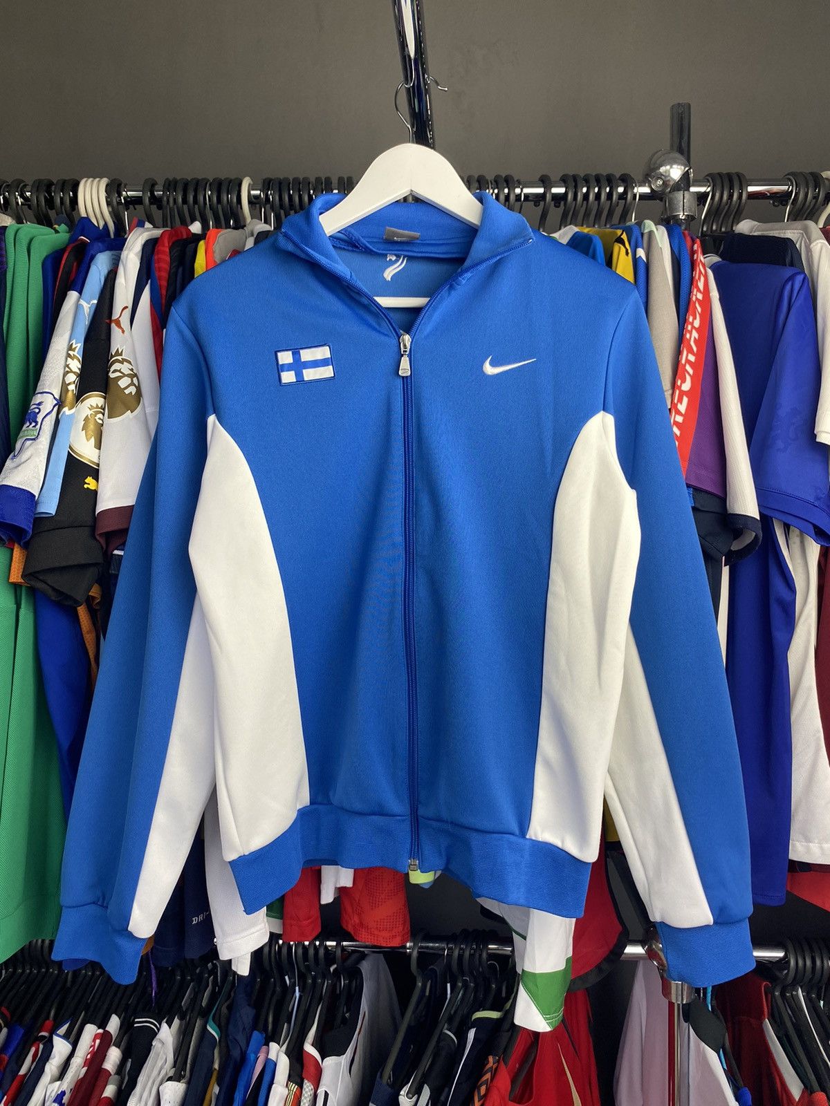 Nike 2005/06 Nike Finland Suomi Olympics Track Jacket Blue Size US M / EU 48-50 / 2 - 1 Thumbnail