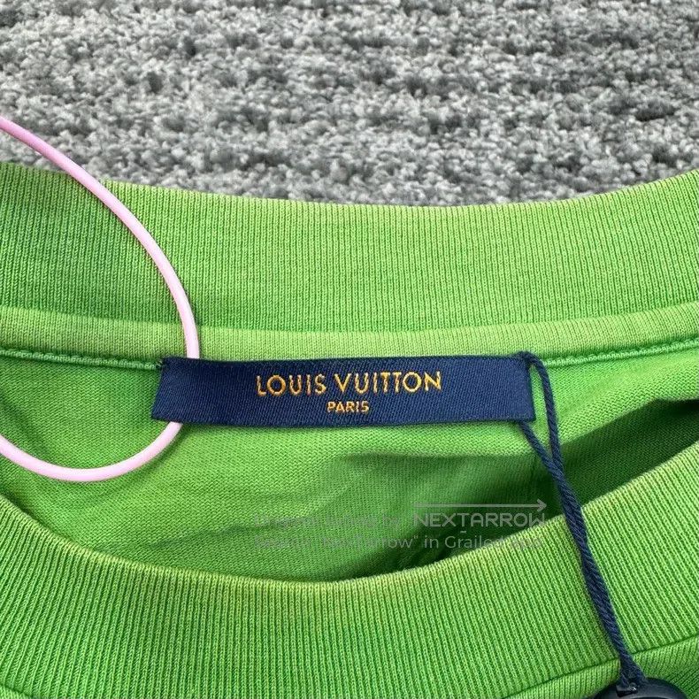Louis Vuitton Louis Vuitton Embossed LOGO green short sleeve Size US L / EU 52-54 / 3 - 3 Thumbnail