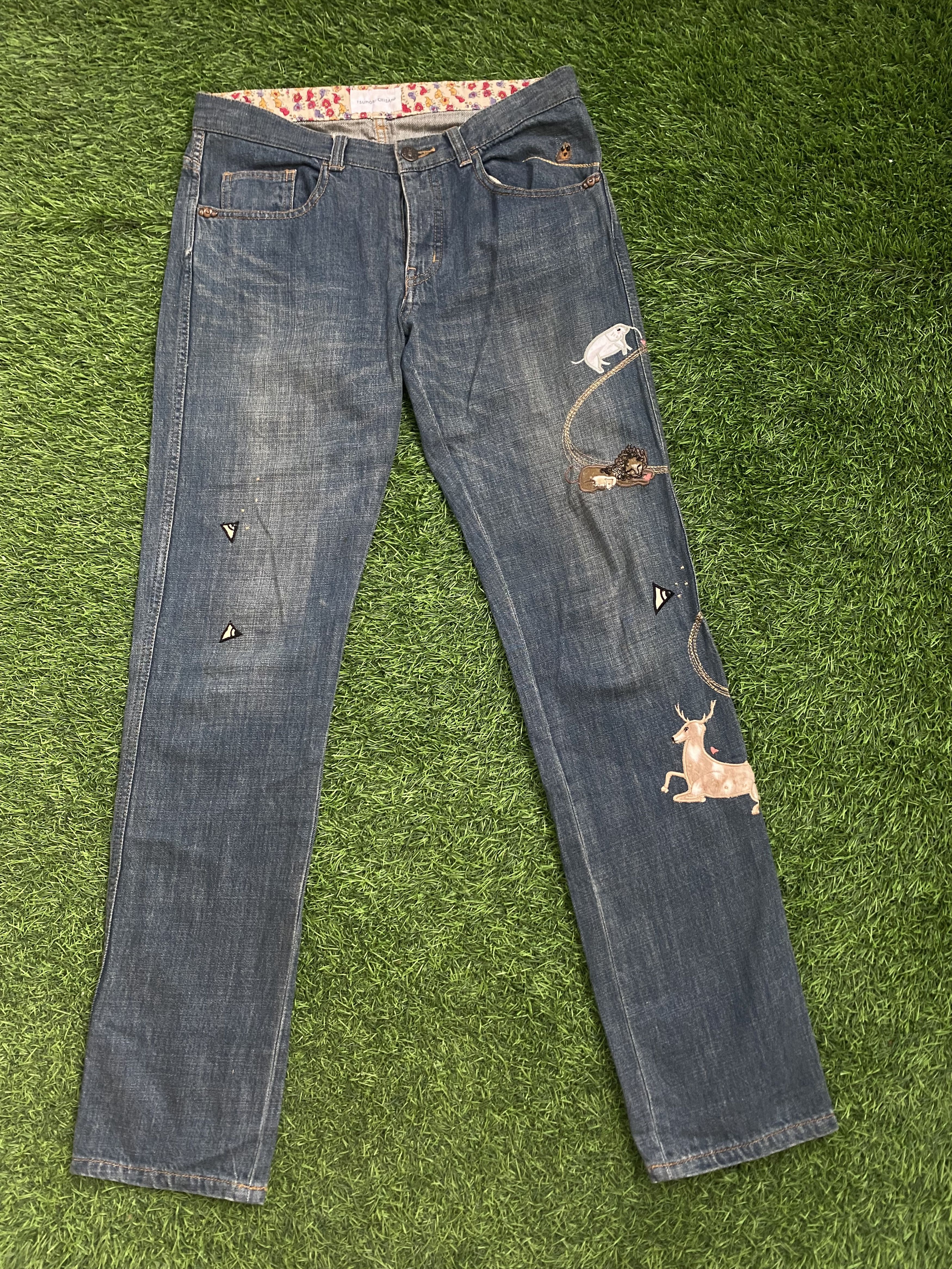 image of By Issey Miyake Animal Embordiery Denim, Women's (Size 29)