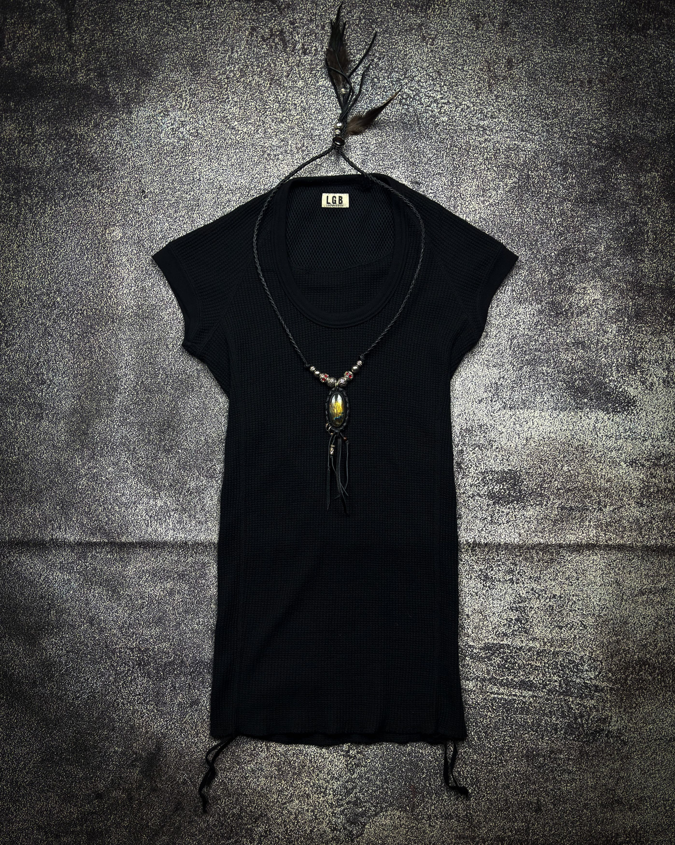 Le Grande Bleu (L.G.B.) LGB Back Cross Ribbed Elongated Tee | Grailed