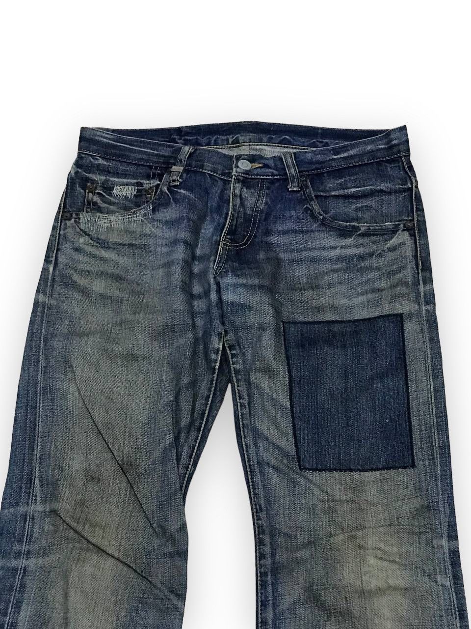 Hysteric Glamour Patchwork distressed punk spike zigzag Size US 31 - 2 Thumbnail
