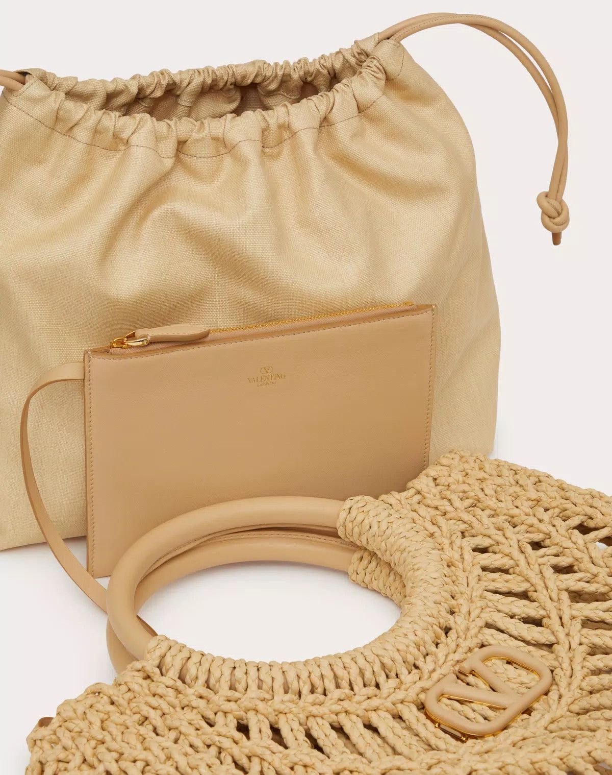 Valentino oc11z0725 Size:OS/ Allknots Woven Rope Shopper in Beige Size ONE SIZE - 7 Thumbnail