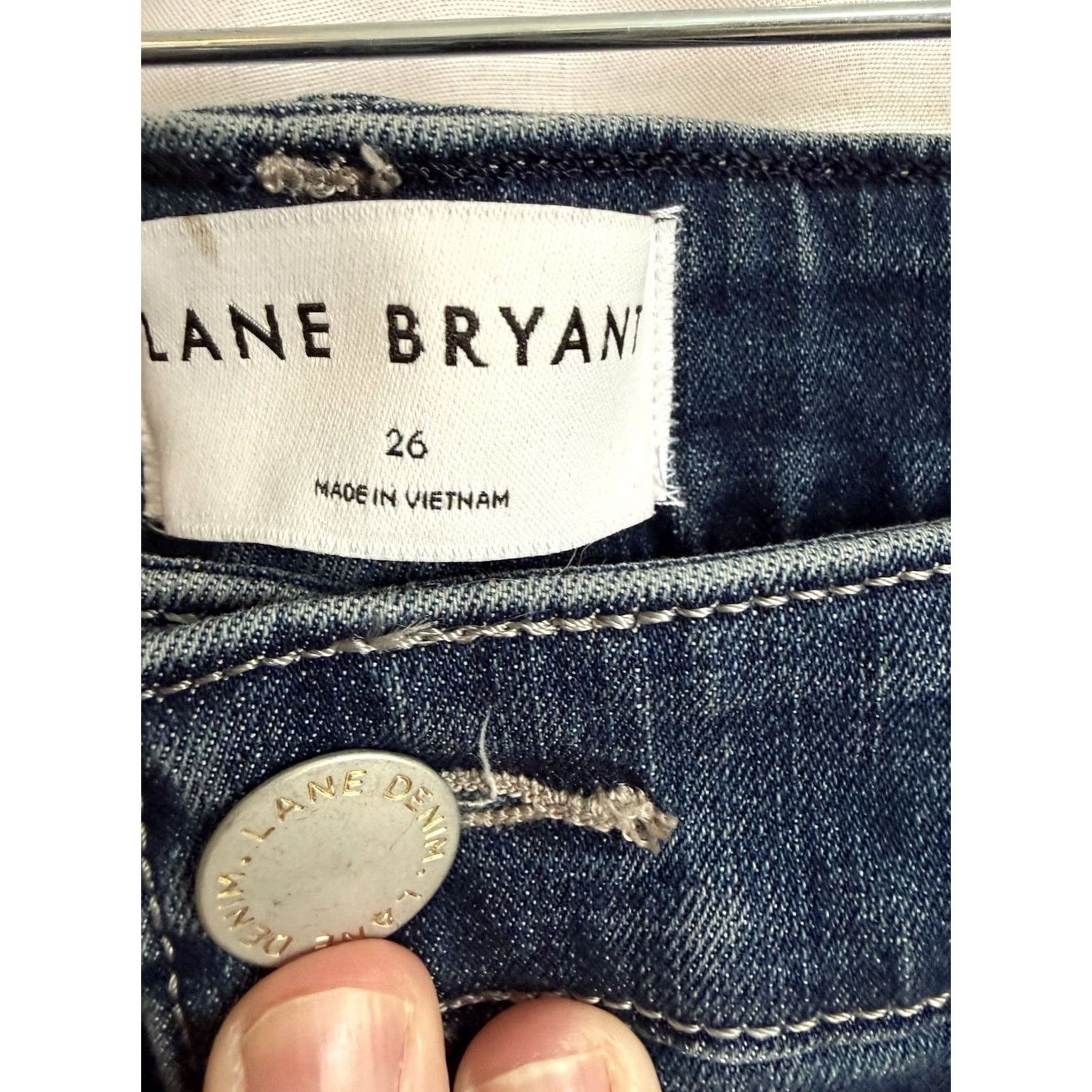 Vintage VINTAGE? No. (Ignore) Lane Bryant Jeans Women’s 26 Dark Wash Blue Denim Mid Rise Cropped Flare Jean Legging? Size 26" / US 2 / IT 38 - 2 Thumbnail