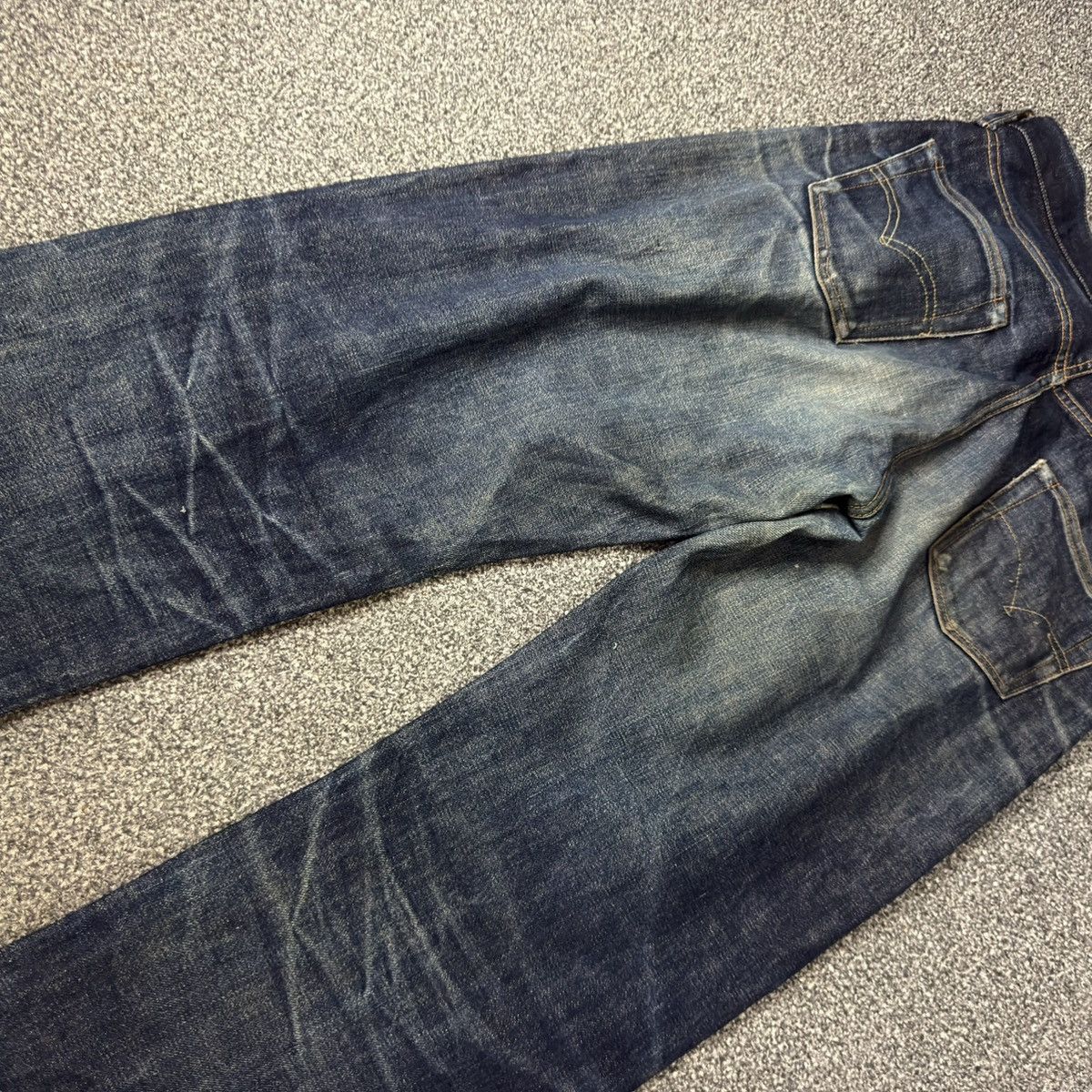 Denim & Co. Vintage Japanese Selvedge Distressed Ripped Wave Raw Denim Size US 30 / EU 46 - 8 Thumbnail