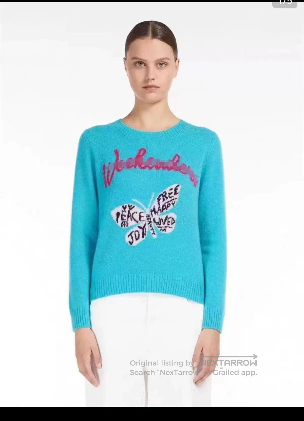 Weekend Max Mara Max Mara Weekend Blue Cashmere Sweater. Size M / US 6-8 / IT 42-44 - 1 Thumbnail