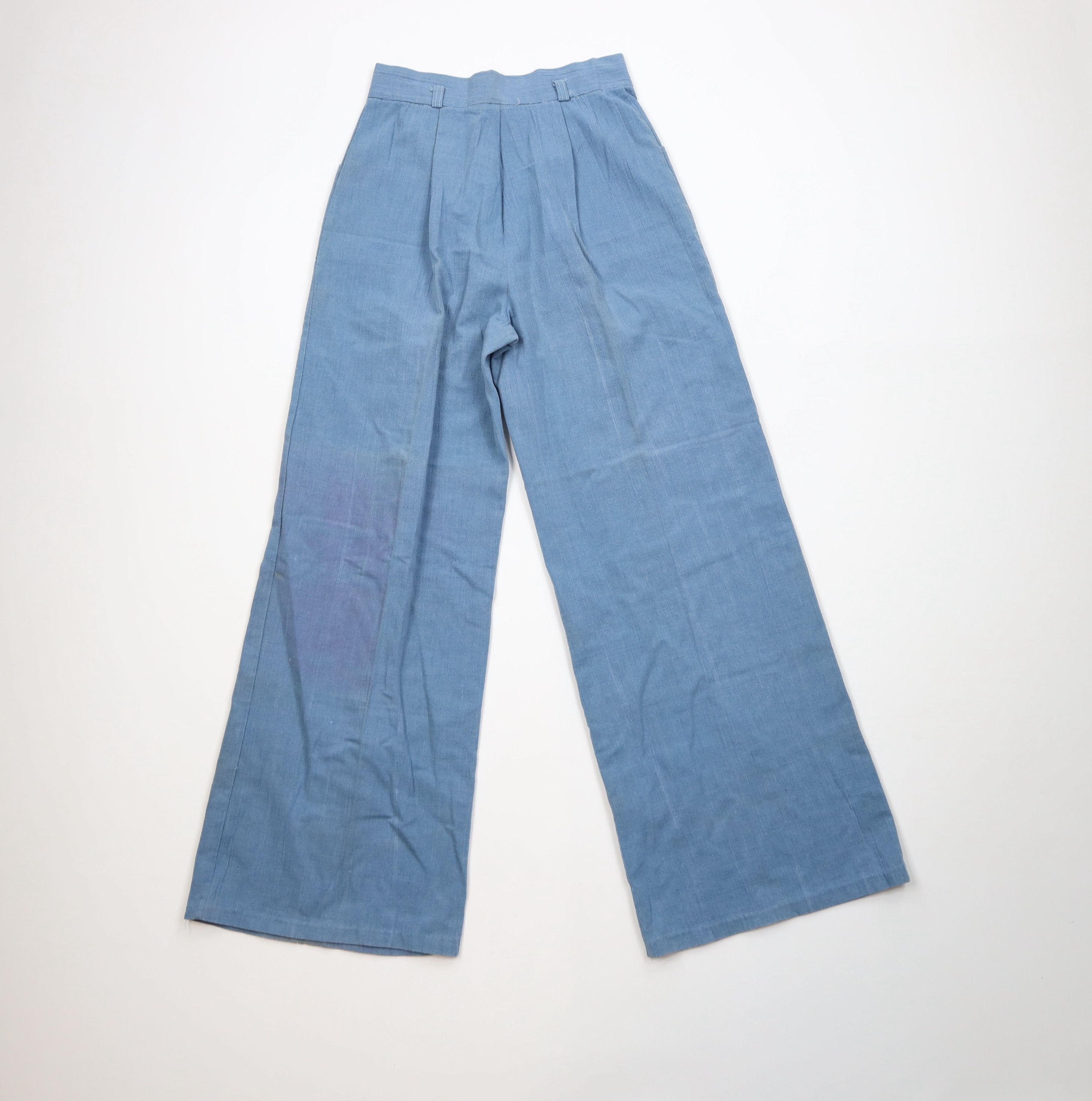 Vintage Vintage 60s 70s Streetwear Bell Bottoms Pants Blue USA Size 27" / US 4 / IT 40 - 10 Thumbnail