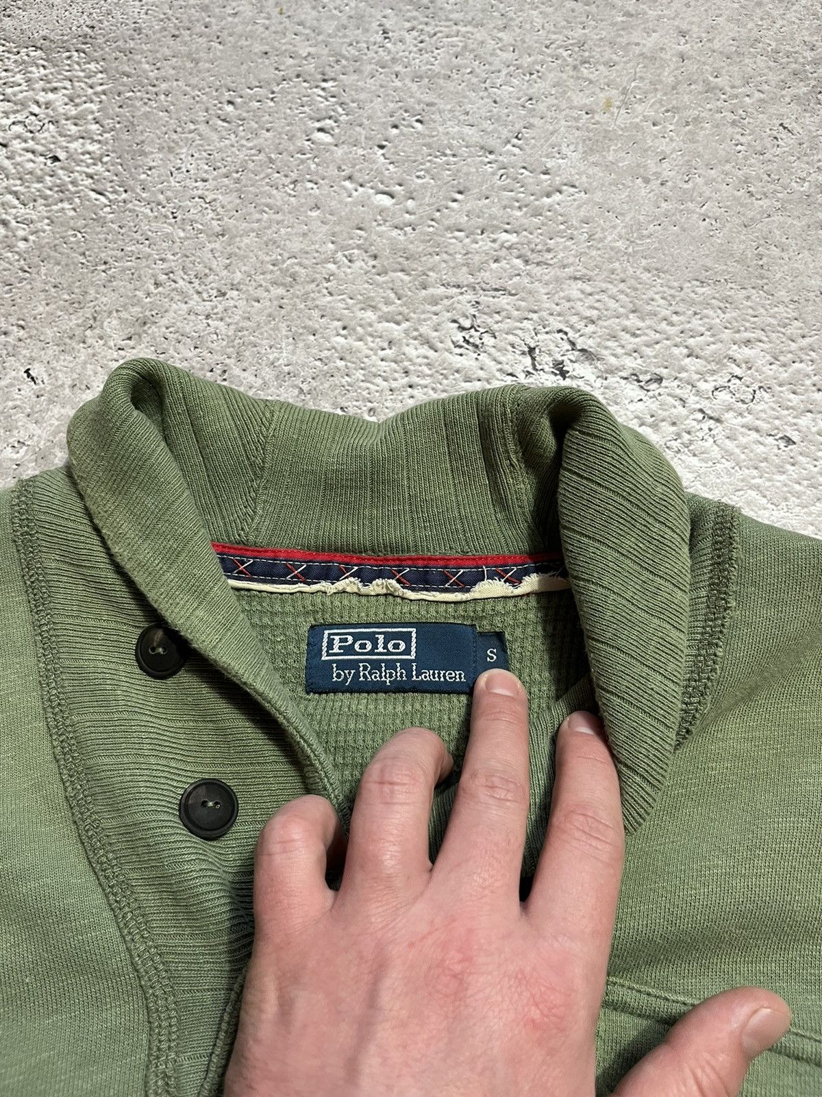 Polo Ralph Lauren × Vintage Vintage Polo by Ralph Lauren Military Cotton Sweater Size US S / EU 44-46 / 1 - 9 Thumbnail
