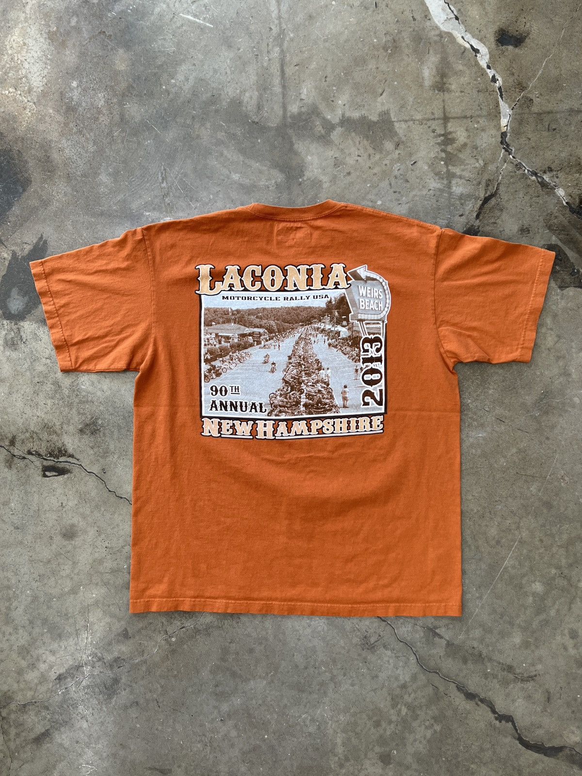 Harley Davidson × Vintage Motorcycle Rally Laconia New Hampshire Tee Large Size US L / EU 52-54 / 3 - 2 Thumbnail