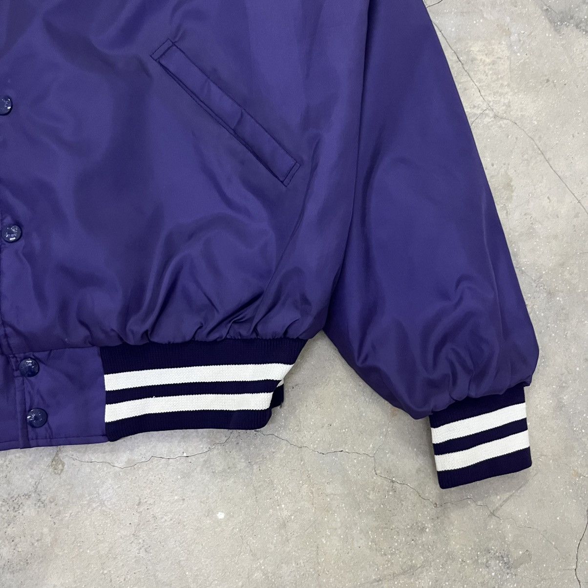 Vintage Vtg Northwestern Satin Bomber Jacket Size US L / EU 52-54 / 3 - 5 Thumbnail