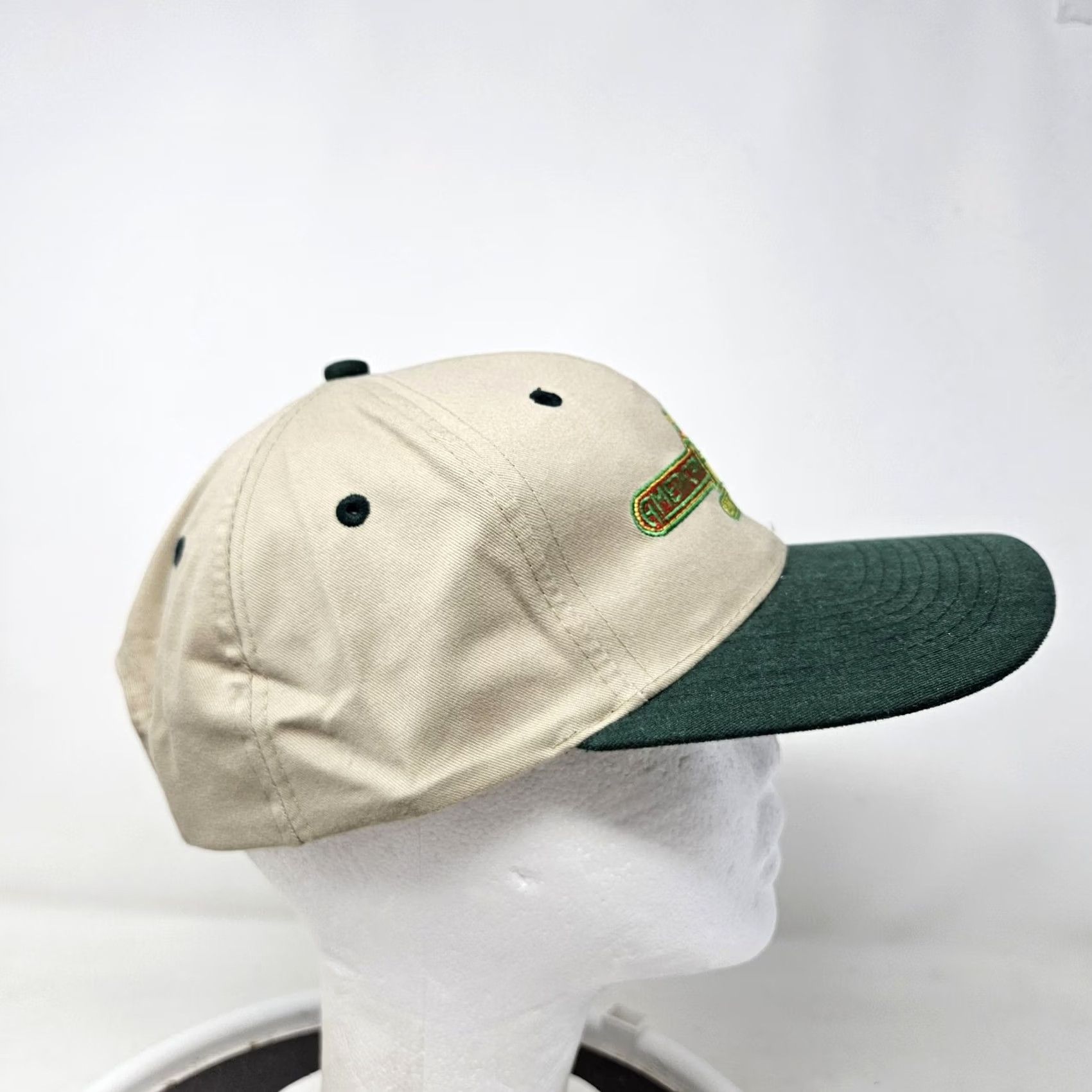 Vintage American Bottling Company Hat Cap Snap Back Mens Tan Green Cintas Trucker Size ONE SIZE - 3 Thumbnail