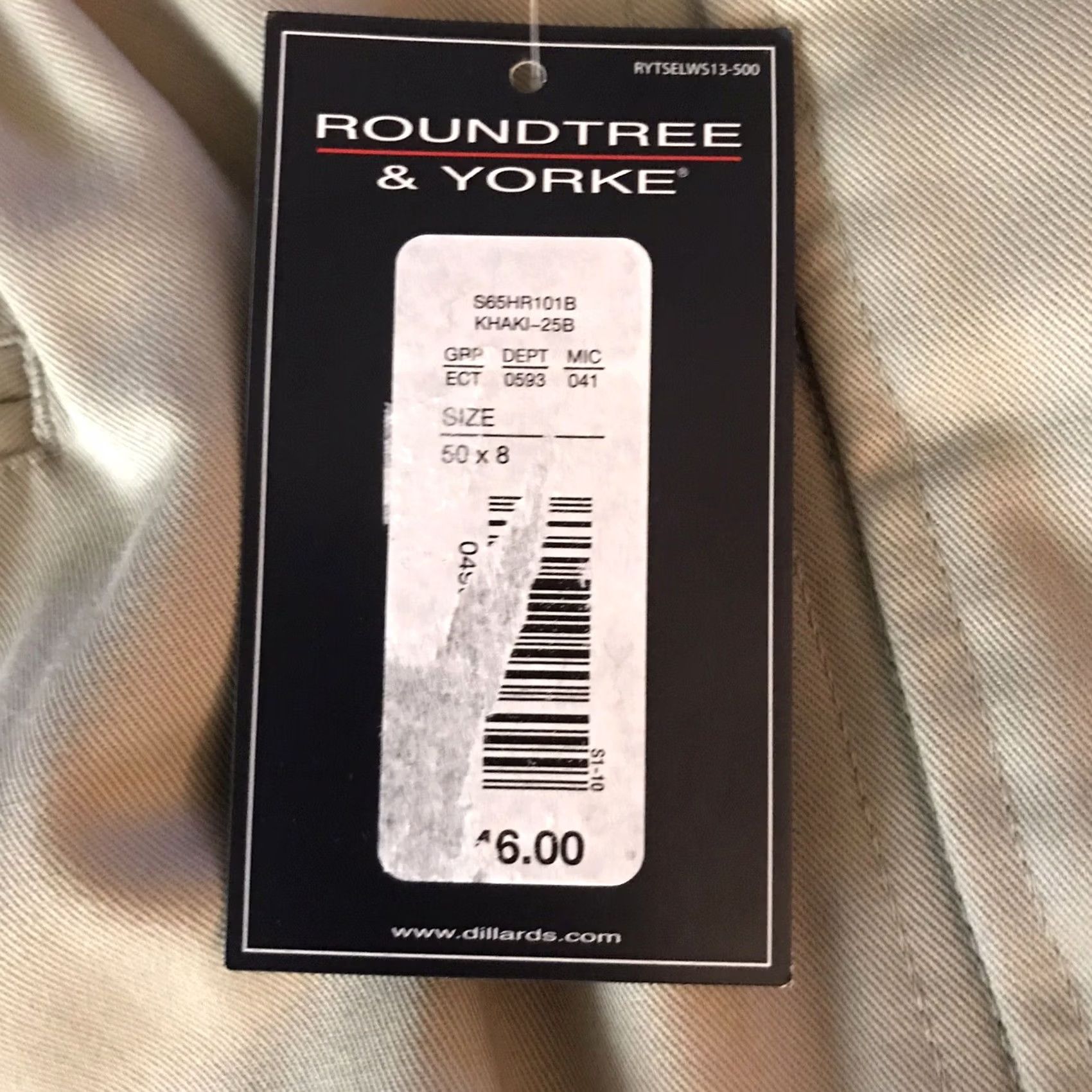 Roundtree & Yorke Roundtree & Yorke Big 50 Travel Smart Shorts 100% Cotton Khaki Flat Front EZ Care Size US 34 / EU 50 - 6 Thumbnail