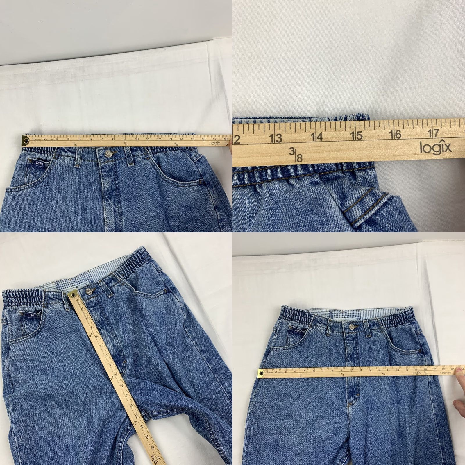 Lee VINTAGE Lee Riders Womens Jeans 12 Long High Blue 90s Denim American Mom Regular Womens 33in Inseam Rise High Size 34" / US 12 / IT 48 - 8 Thumbnail