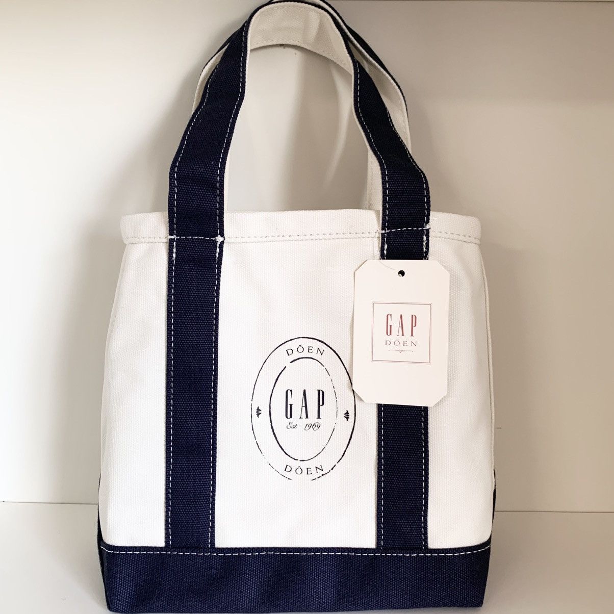 Doen Gap 100% Cotton Mini Tote Bag in Blue, Women's