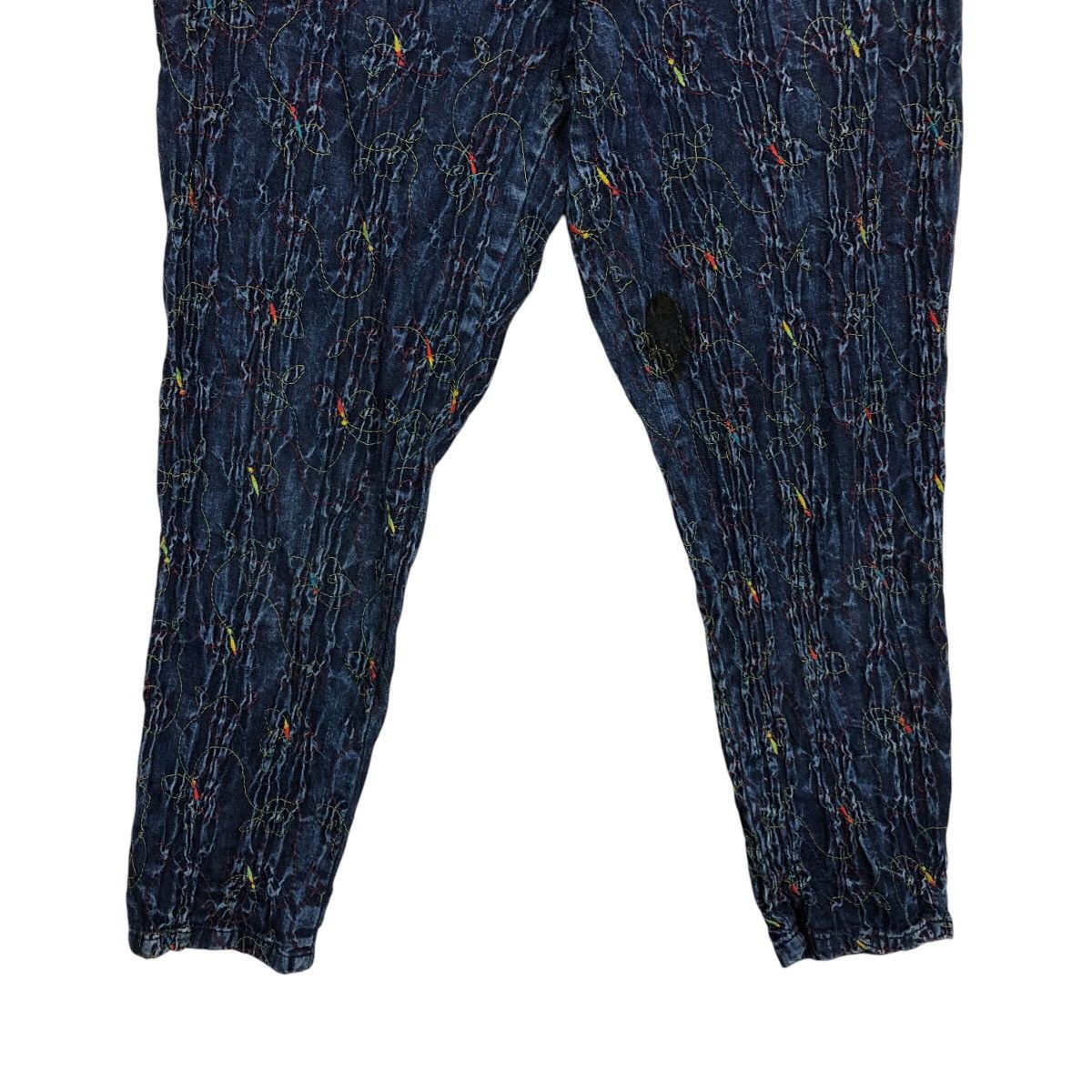 Japanese Brand 📌Vintage Denim Jeans Colourful Quilted Design Size 28" / US 6 / IT 42 - 6 Thumbnail