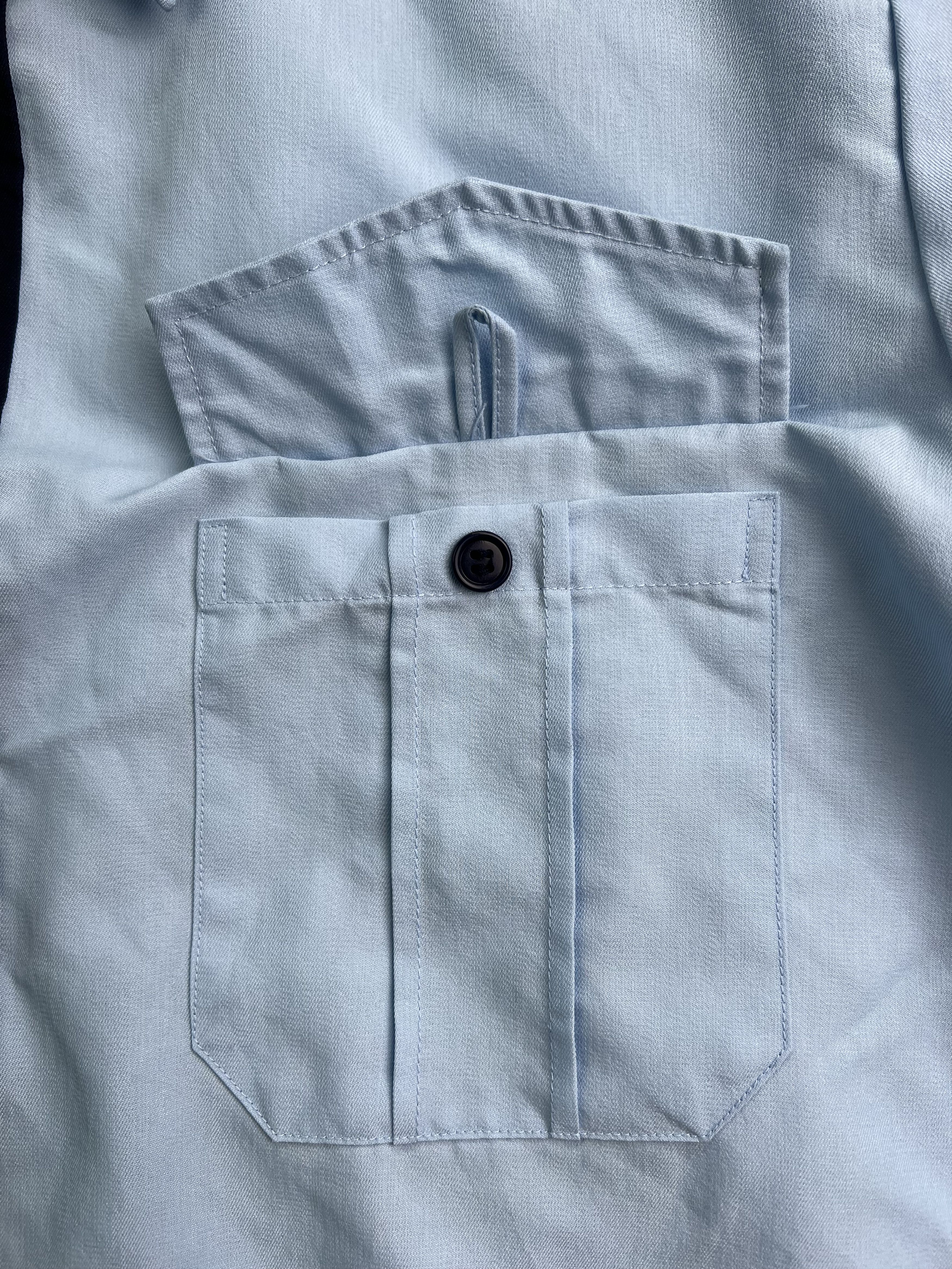 Vintage Vintage Work Shirt Long Sleeves Light Blue Medium Size US M / EU 48-50 / 2 - 4 Thumbnail
