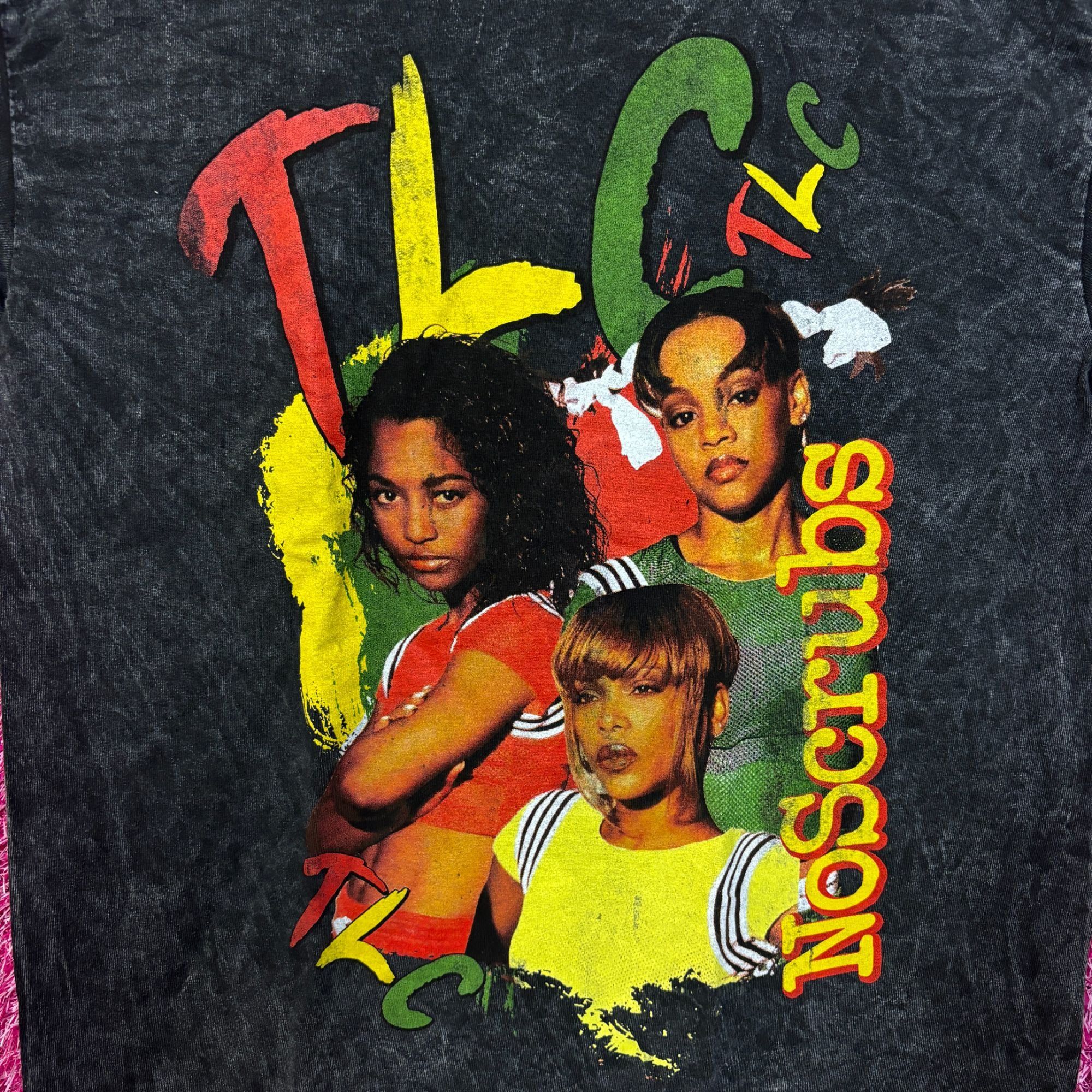 Band Tees TLC No Scrubs mineral wash tee medium Size US M / EU 48-50 / 2 - 2 Thumbnail