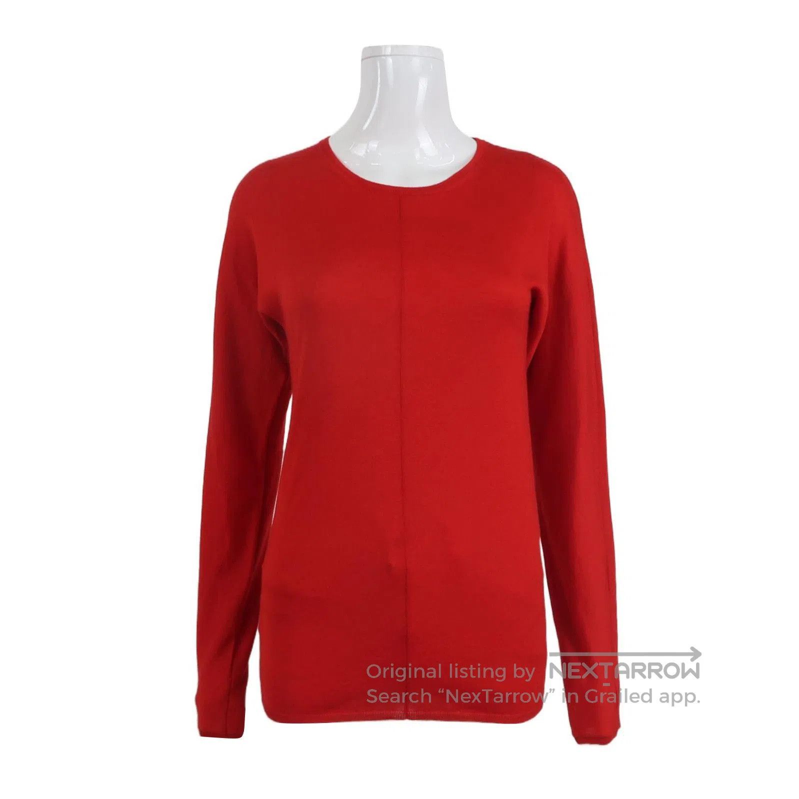 Prada Prada Red Velvet Blend Long Sleeve Knit Top . Size M / US 6-8 / IT 42-44 - 1 Thumbnail