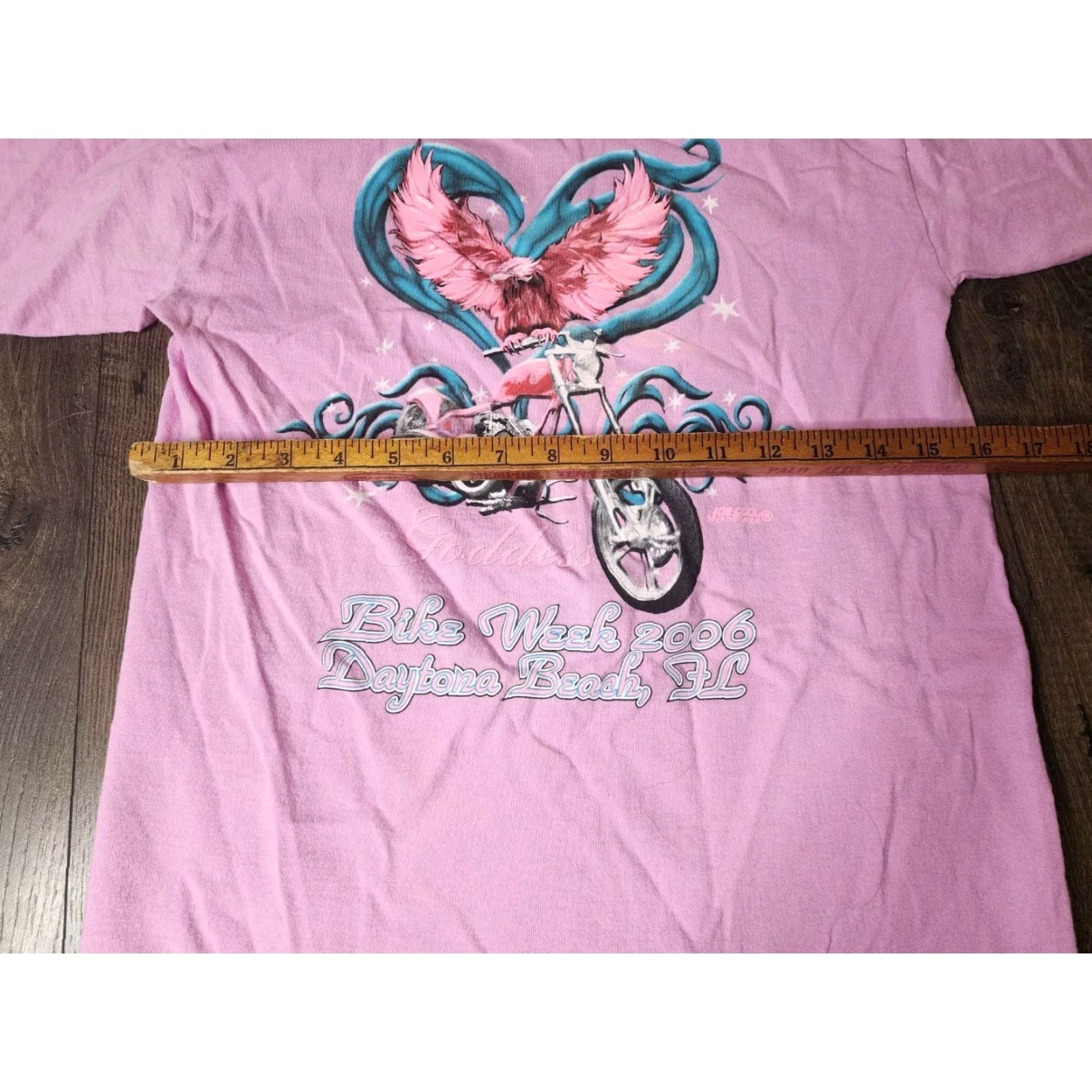 Vintage Womens S Bike Week Godess Biker Daytona Beach 2006 T Shirt Double Sided Shirt Womens S Pink Biker 2006 Double-Sided VINTAGE Size S / US 4 / IT 40 - 3 Thumbnail