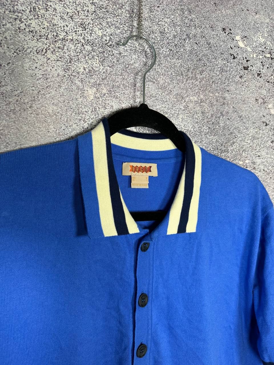 Baracuta × Vintage Vintage Baracuta Knit Polo Shirt Medium Blue Italy Size US M / EU 48-50 / 2 - 9 Thumbnail