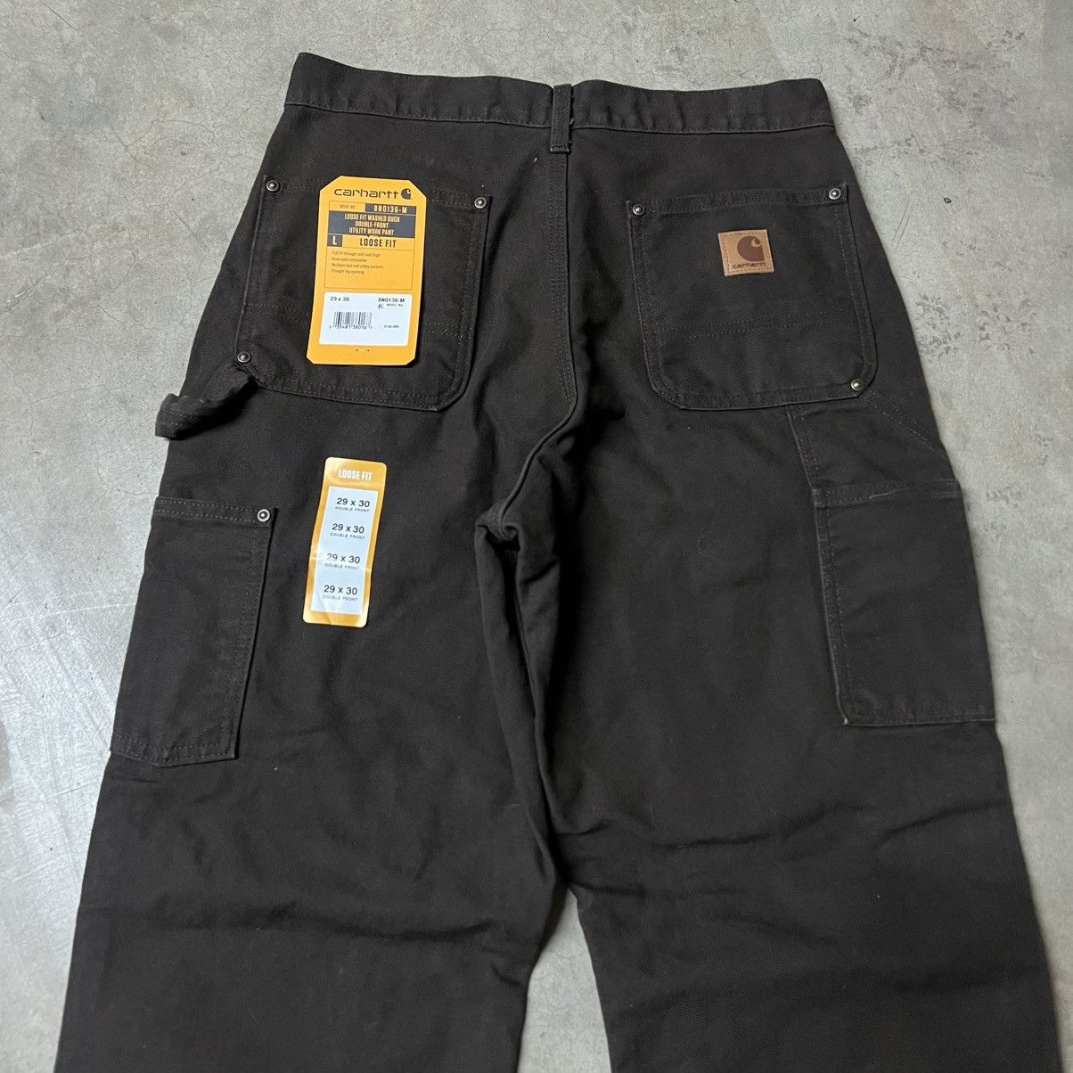 Carhartt × Carhartt Wip × Vintage BNWT Carhartt 🇺🇸 Brown Double-Knee Carpenter Pants Size US 29 - 2 Thumbnail